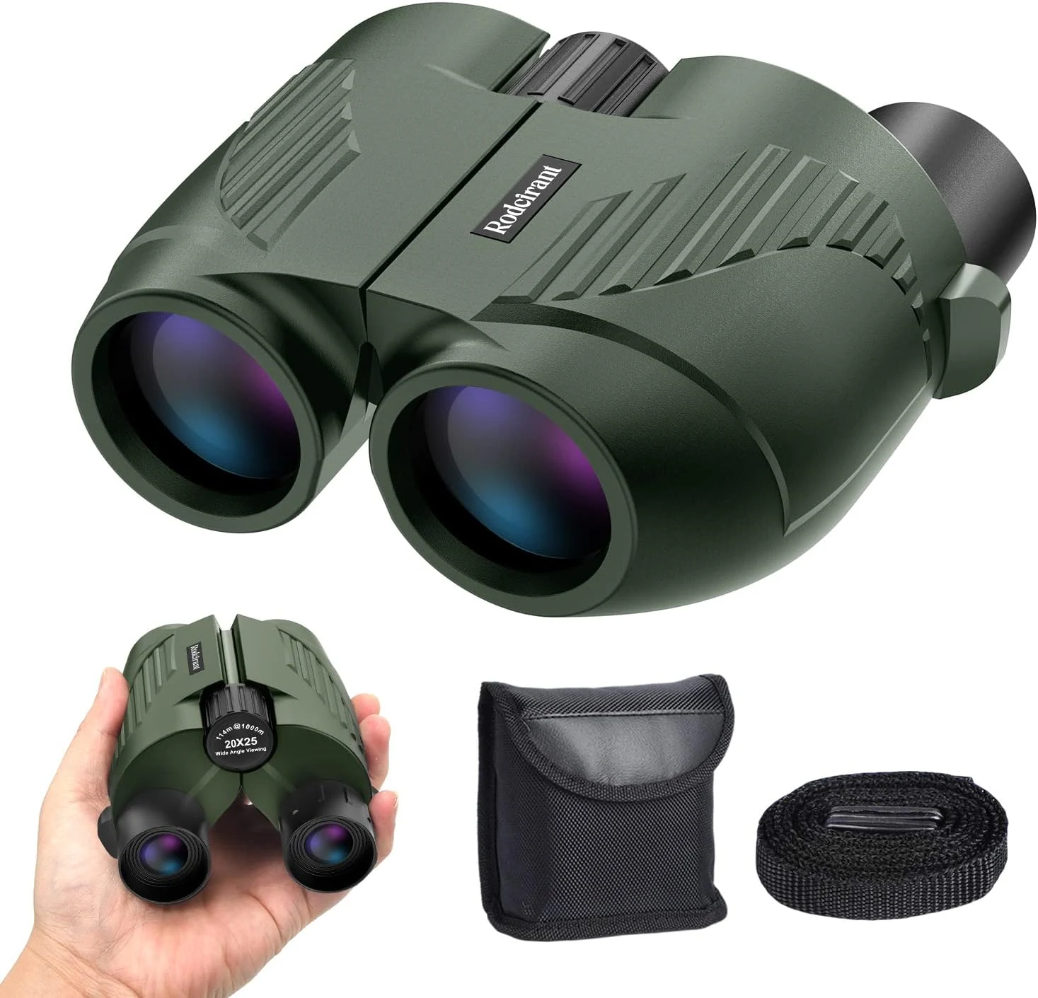 Poazork 20x25 High Powered Binoculars for Adults, Compact HD Waterproof (BAK4)