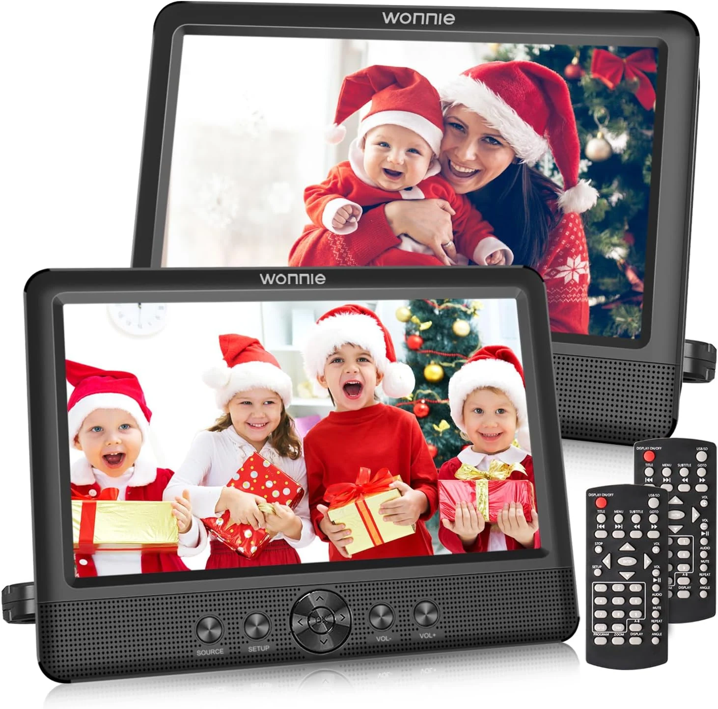 WONNIE 10.5" Two Car DVD Players Portable Dual Screen Headrest review