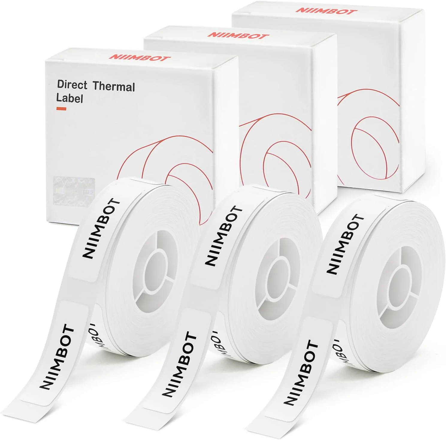 NIIMBOT Label Tape of Model D11/D110/D101 Printer, (3 Rolls, 0.47"×1.57"/12×40mm)