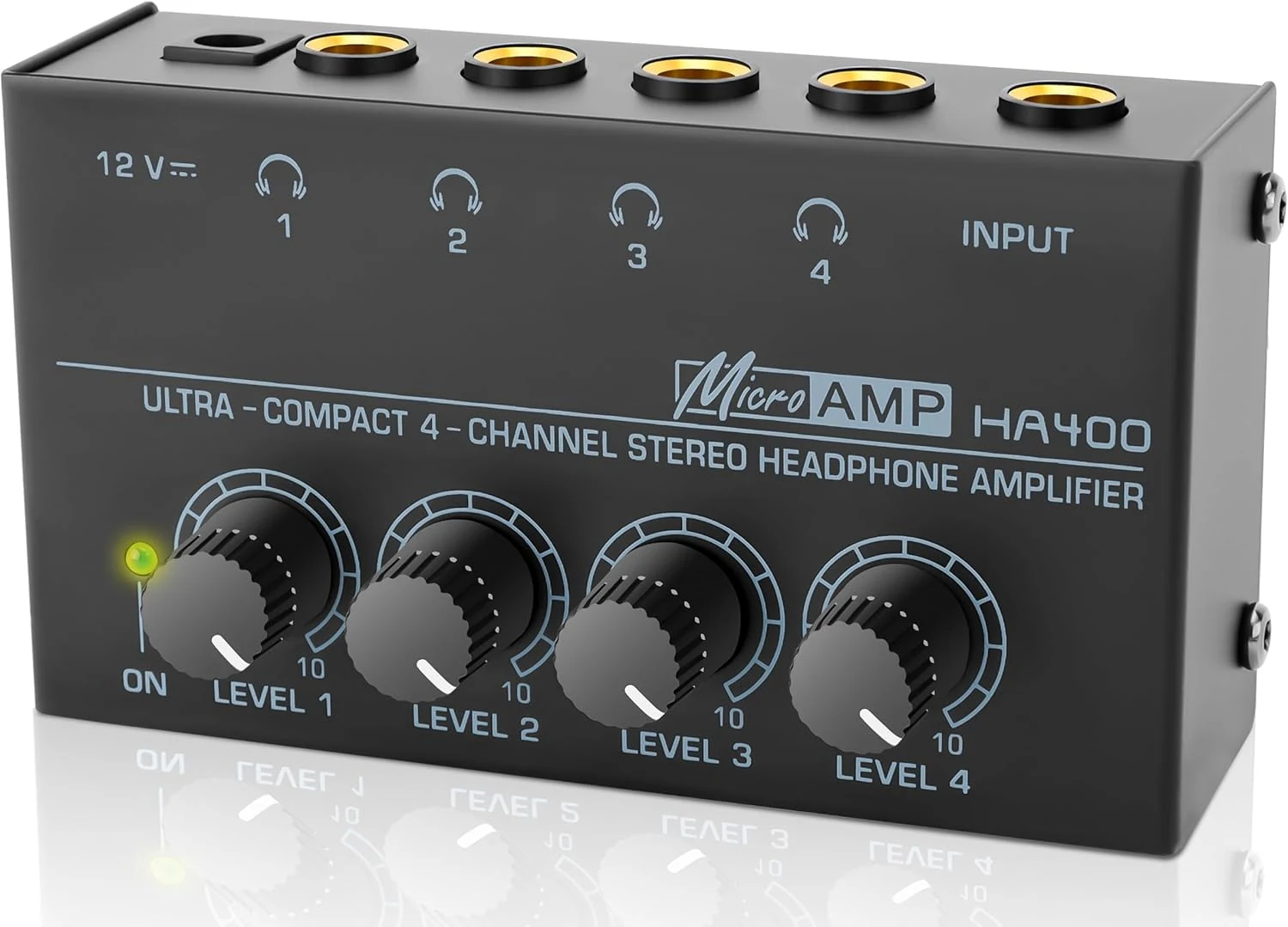 HA400 Headphone Amplifier -4 Channel Metal Stereo Audio Amplifier, Mini review