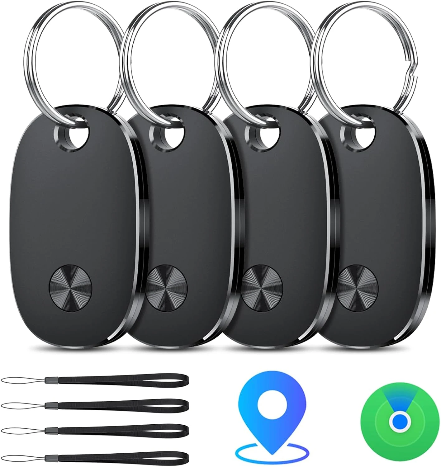 aowoka weTag pro Tracker Tags (4-Pack) Bluetooth Find My item locators for iOS