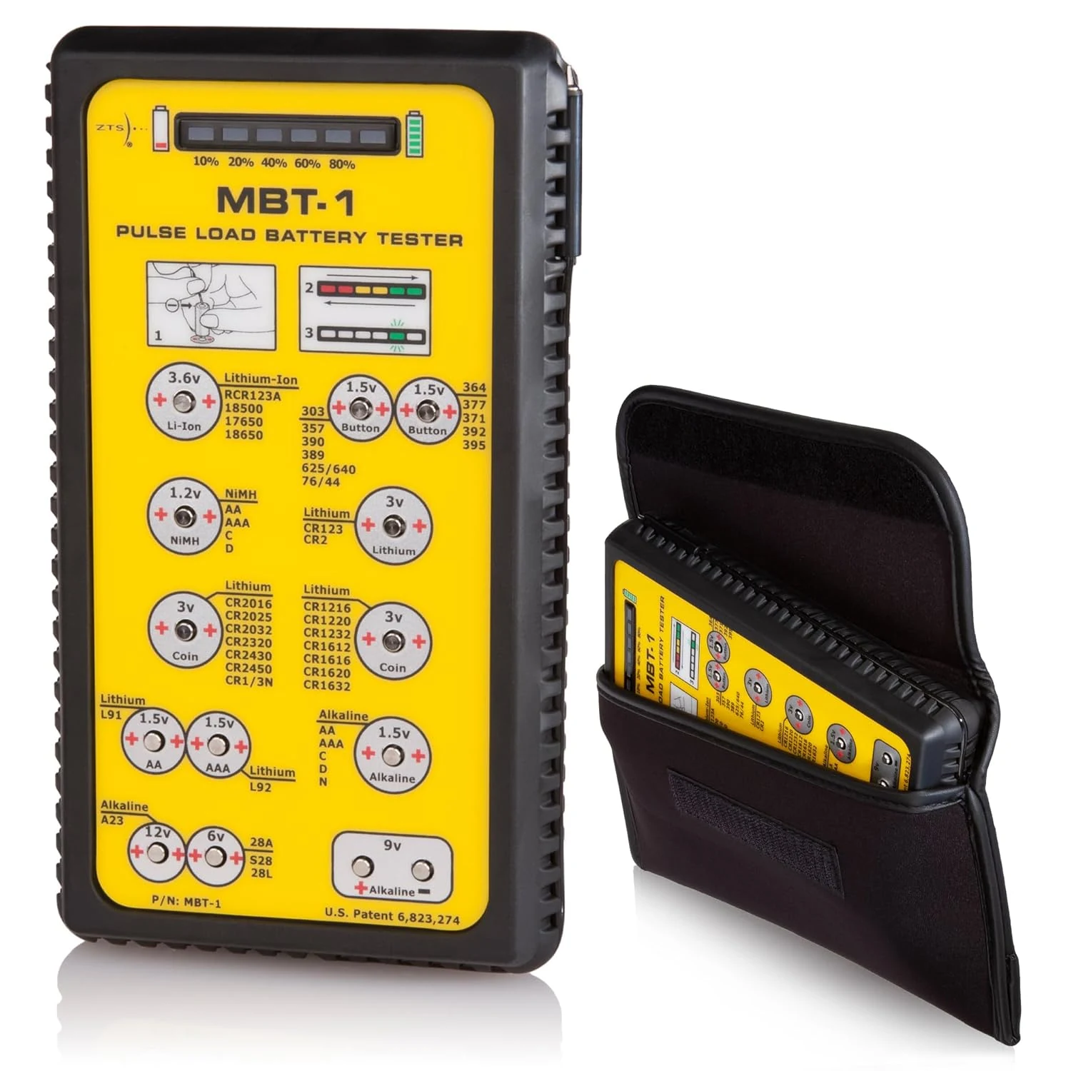 ZTS MBT-1 Multi Battery Tester with Carry Case & LED Display