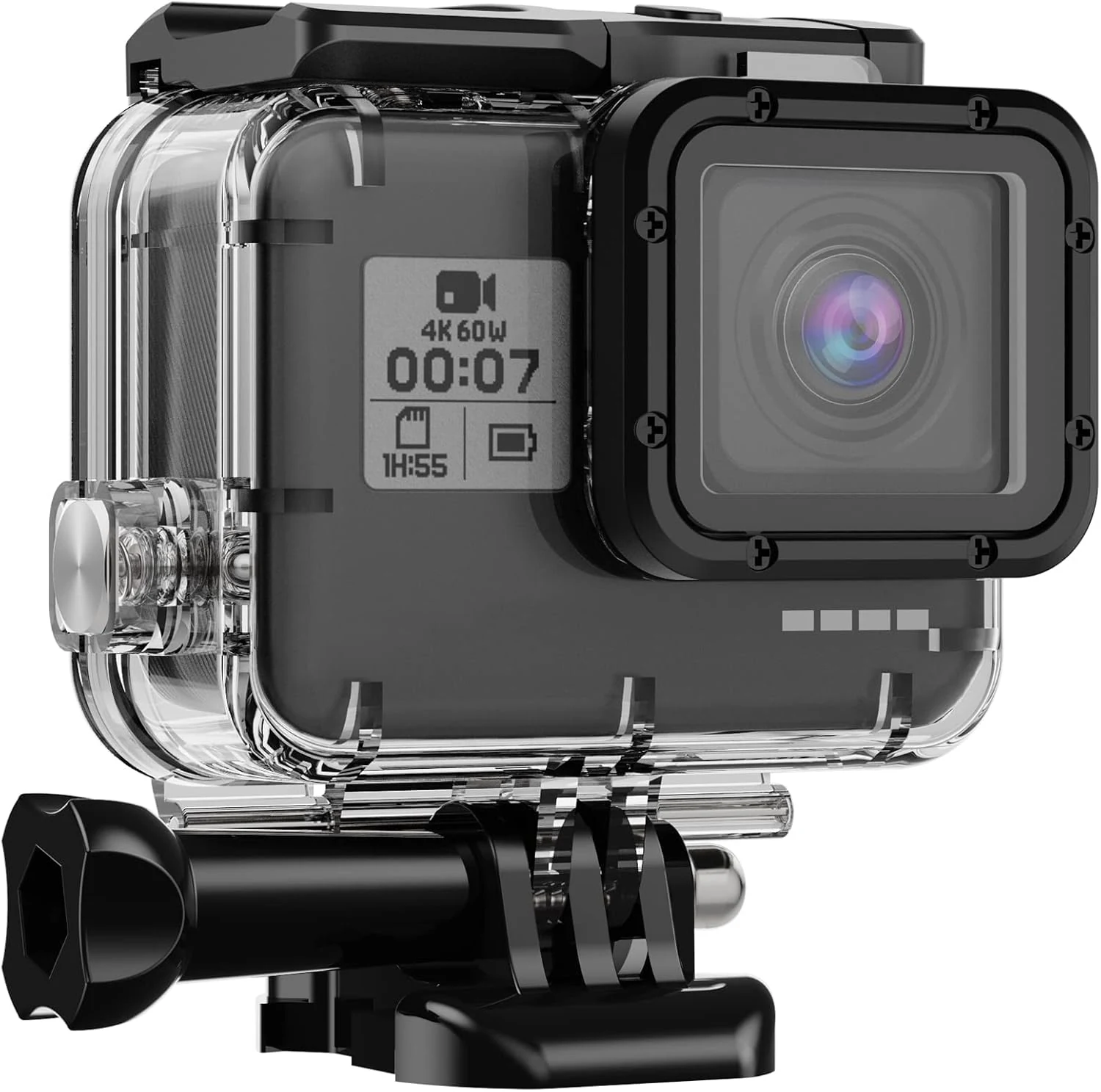 HONGDAK Waterproof Housing Case for GoPro Hero 7/6/5 Black(2018), 196ft/60m