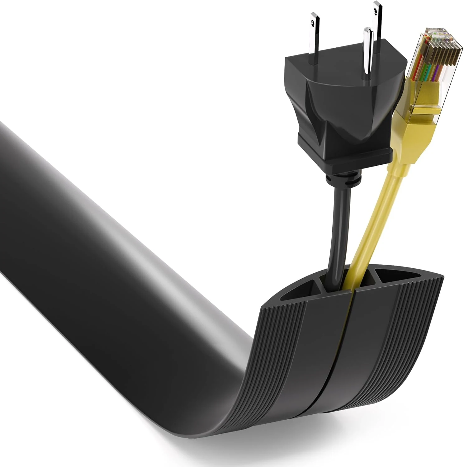 ZhiYo Floor Cord Cover 4ft, Cord Hider Floor Hide Extension Cords