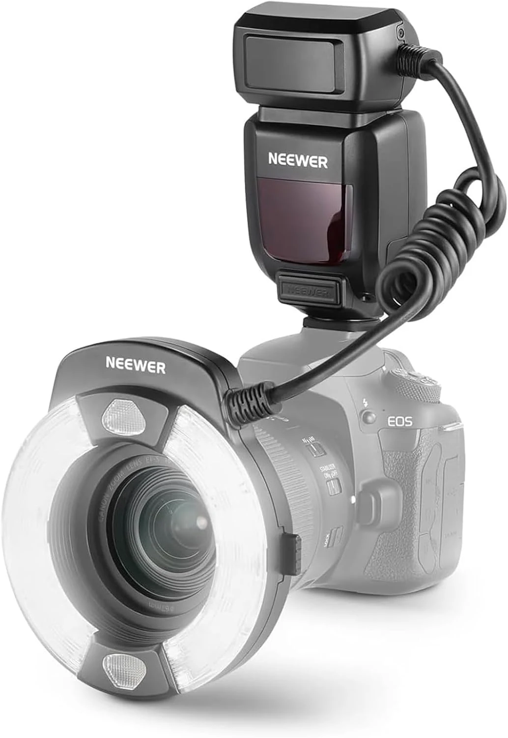 NEEWER RF1-C Marco Ring Flash Compatible with Canon, 76Ws GN15 5600K E-TTL Speedlight Lighting