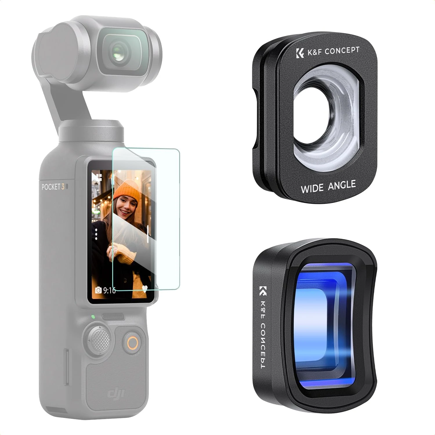 K&F CONCEPT Magnetic Lens Kit Compatible with DJI Osmo Pocket 4/3