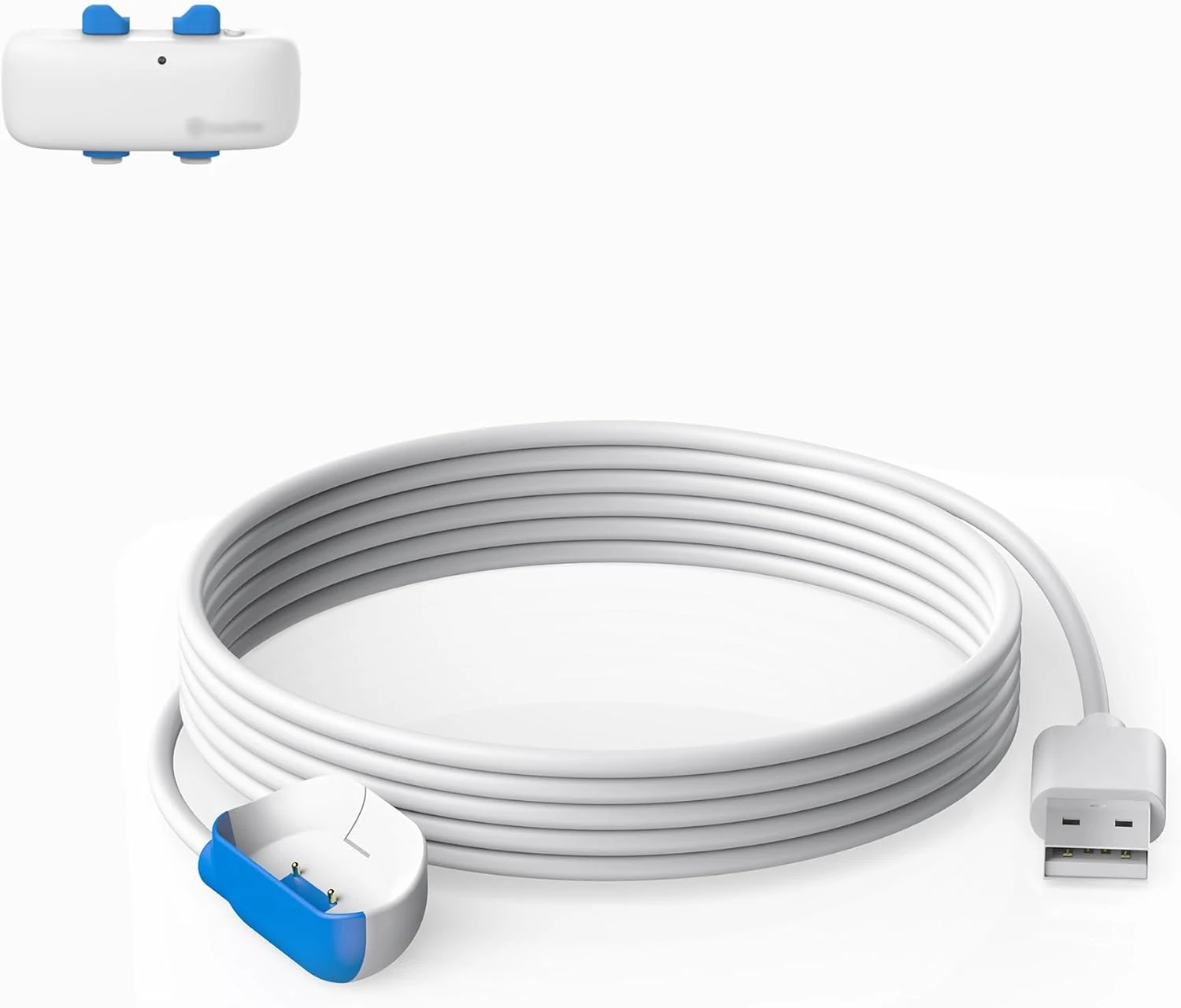 USB Charging Cable Compatible with Tractive GPS Pet Tracker Location Smart Activity for Dogs Replacement Magnetic Charger Base (New White)