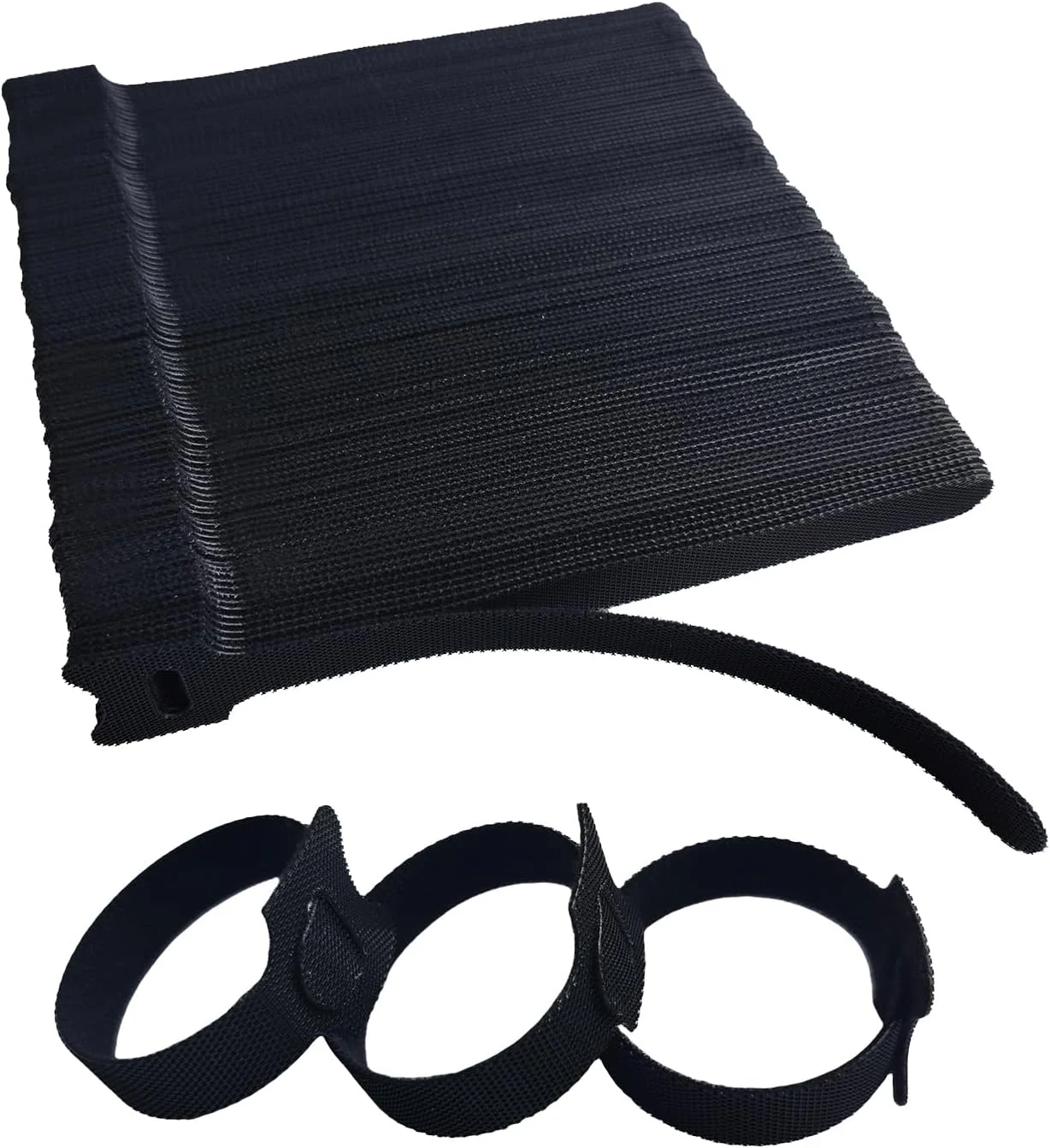 200 PCS 6 Inches Black Reusable Cable Ties, Adjustable Cord Straps