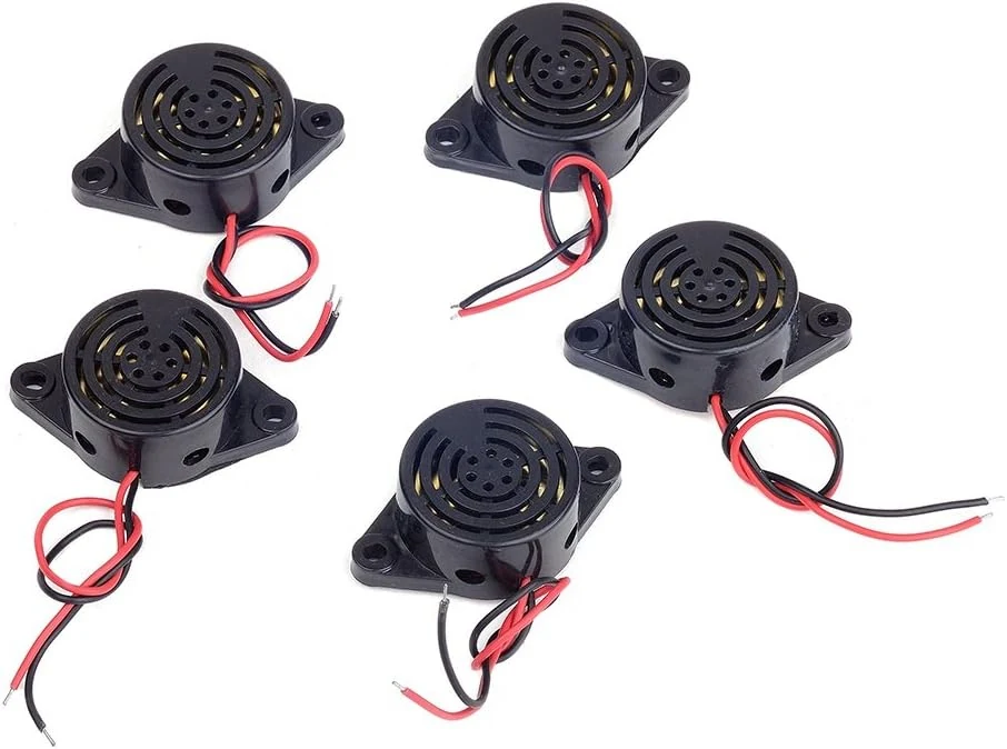 5Pcs SFM-27 DC 3-24V Electronic Buzzer Alarm Sounder Continuous Sound (Pack of 5)