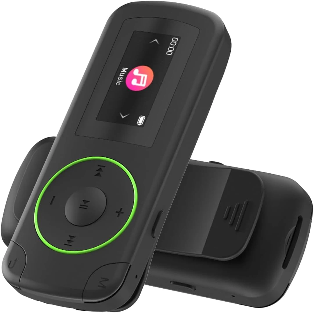 64GB wiwoo Sport Clip on MP3 Player with Bluetooth- Superlight mini MP3 player with clip and recorder