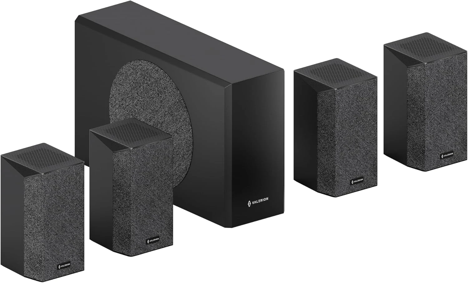 Valerion ThunderBeat 4.1.2, Wireless Dolby Atmos Surround Sound System with Subwoofer, 720W Power, 4 Wireless Surround Speaker, 360° Dome Sound, <30ms Latency, Home Theater Sound System for Projectors