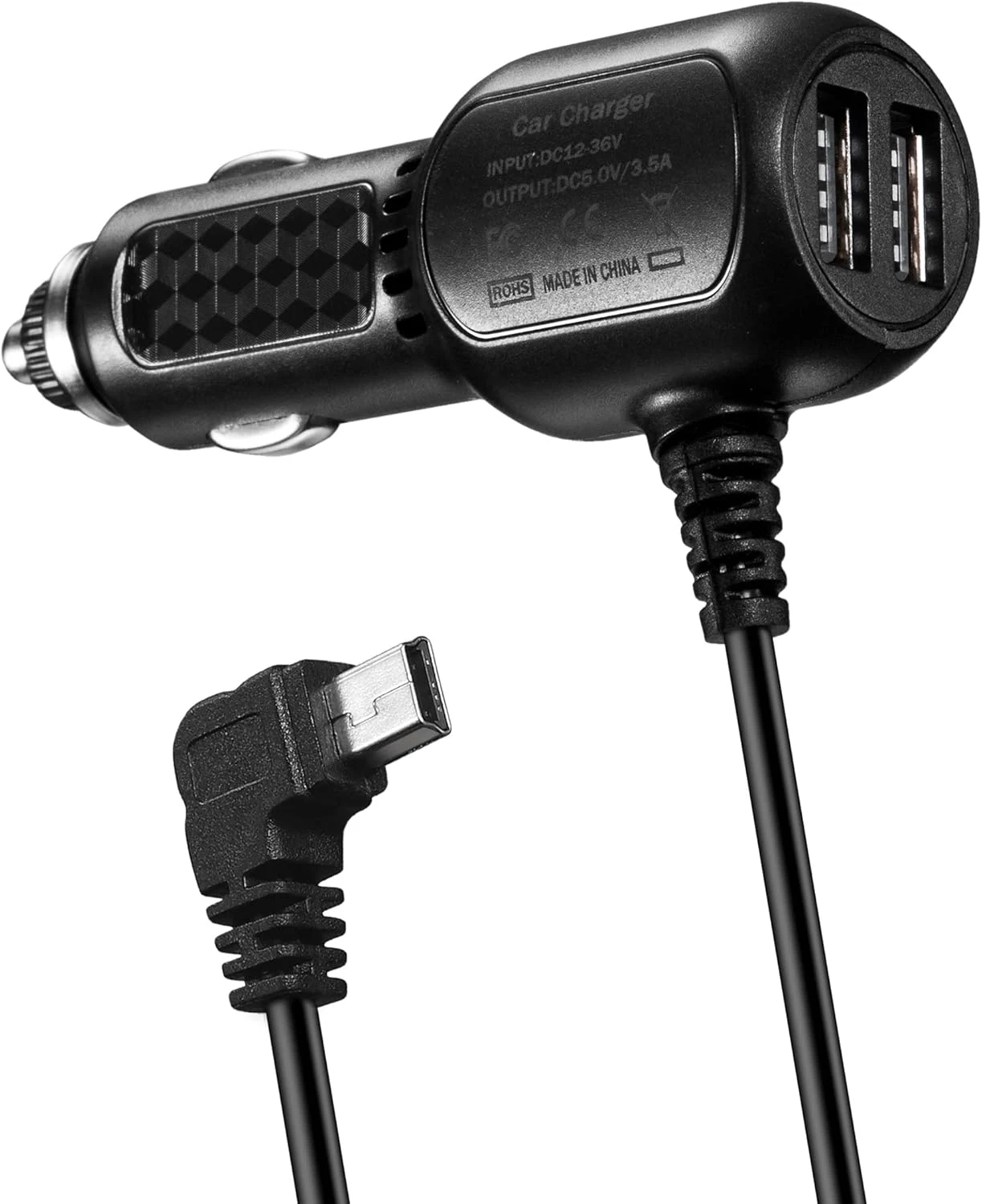 Car Charger Charging Cable Vehicle Power Cable Compatible for CARRVAS,Xgody J727,AROVA,AZDOME M550,Pruveeo D90-4CH,Magellan Roadmate,Garmin Dezl GPS Navigation Power Cord Supply