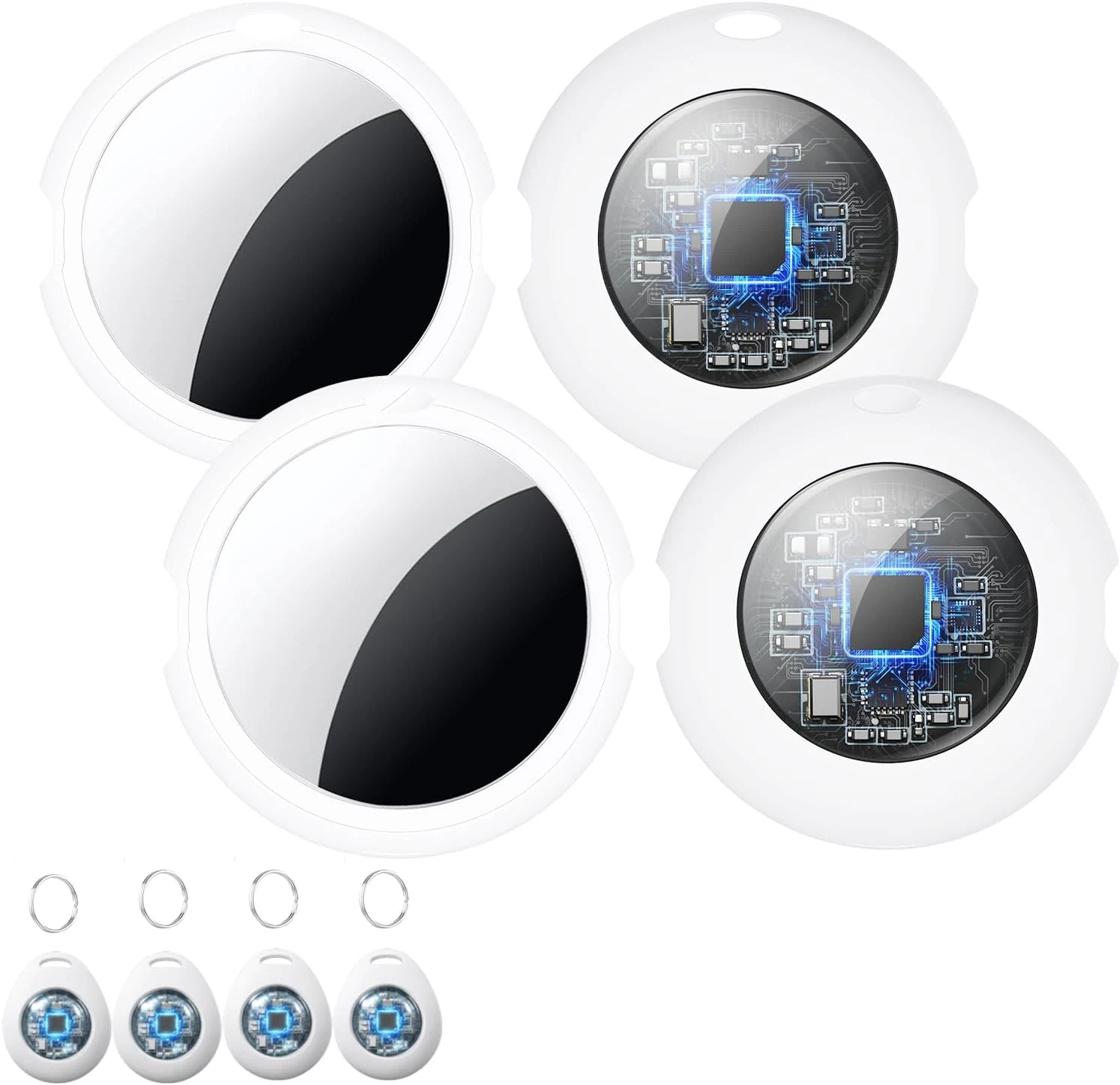 CYBUDS 4 Pack Smart Bluetooth Tracker Tags (Apple MFi Certified)