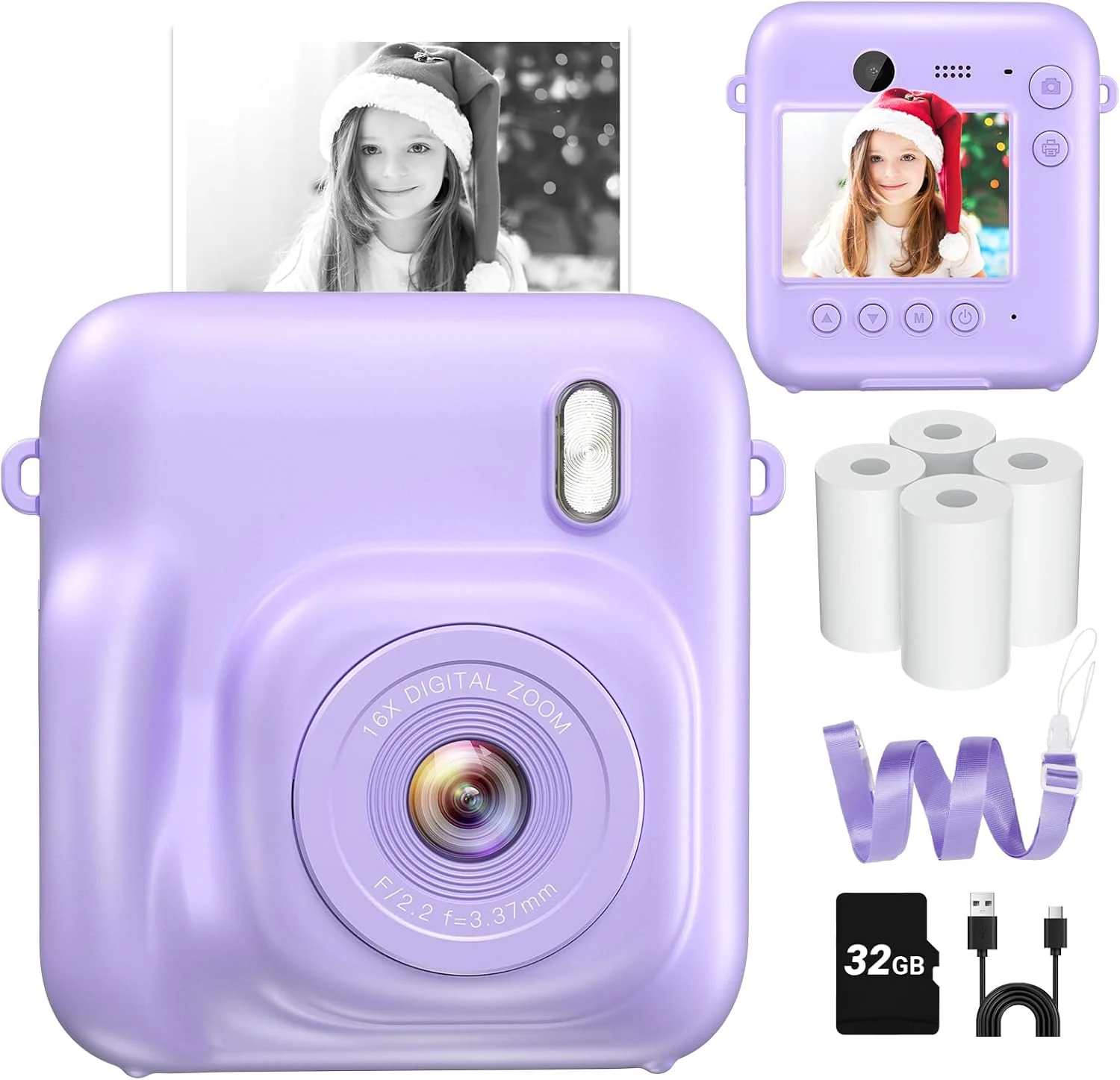 Zostuic DC506 Instant Camera (Dual-Lens Kids Instant Print Camera)