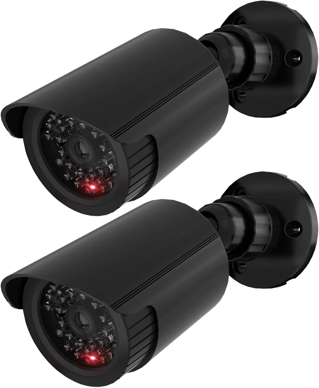 WALI Bullet Dummy Fake Surveillance Security CCTV Dome Camera Indoor Outdoor with One LED Light (TC-B2)