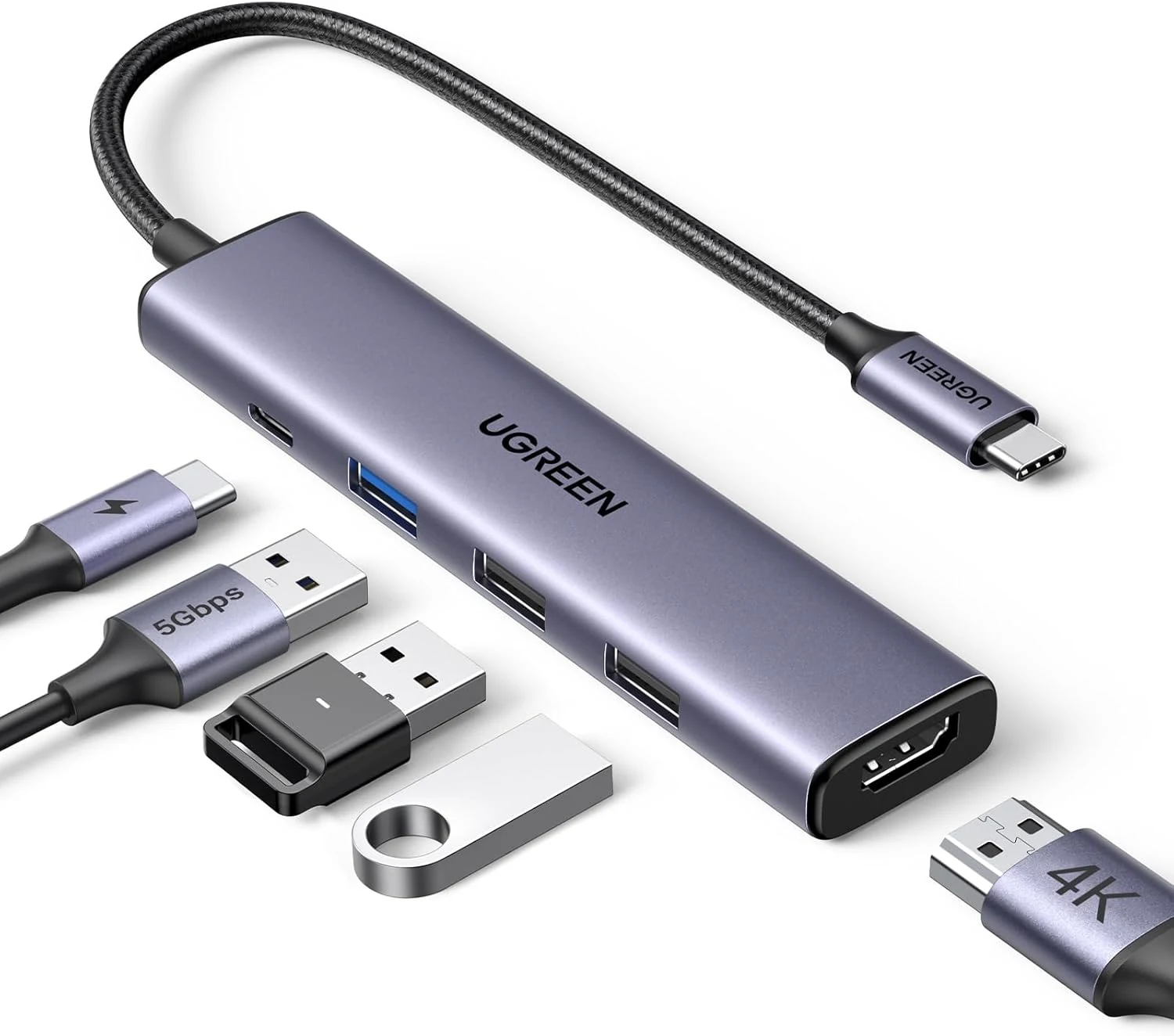 UGREEN USB C Hub 5 in 1 Multiport USB Adapter