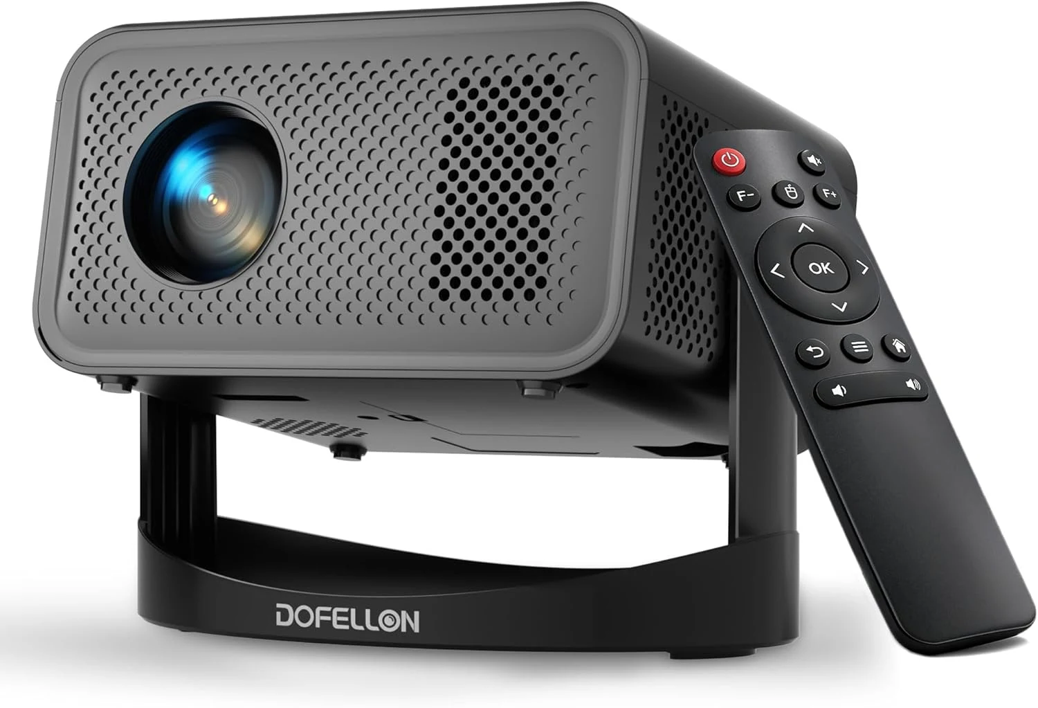 DOFELLON mini projector with WiFi and Bluetooth (native 1080P, 580 ANSI lumens)