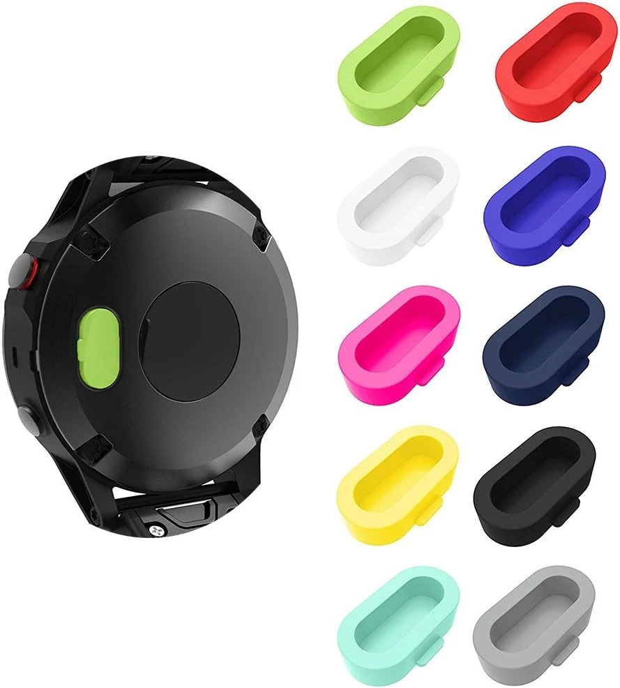 LDFAS Fenix 8/7/7S/7X 5/5S/5X Plus/6S 6 6X Charger Port Protector, Silicone Dust Plug Anti-dust Plugs Compatible for Garmin Venu 3/Vivoactive 6/4/Instinct 3/Forerunner 935/45S/945, Multi Colors