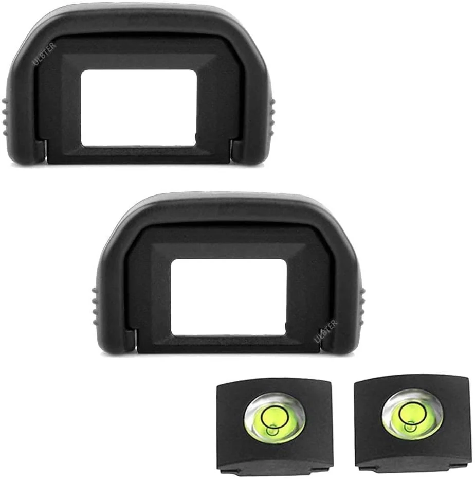 T3i T2i Eyepiece Eyecup Viewfinder Eye Cup for Canon EOS Rebel (2-Pack) with Hot Shoe Cover (EF)