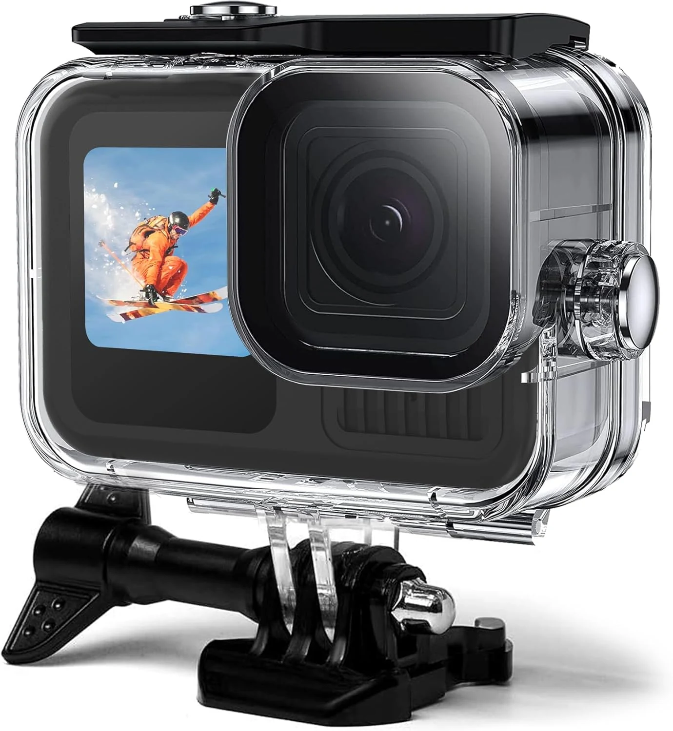 OKFUN Waterproof Housing Case for Go Pro Hero 13/12/11/10/9 Black,Protective Underwater Dive Case Shell with Quick Release Buckle Mount for Hero13/12/11/10/9 Black Action Camera Accessories