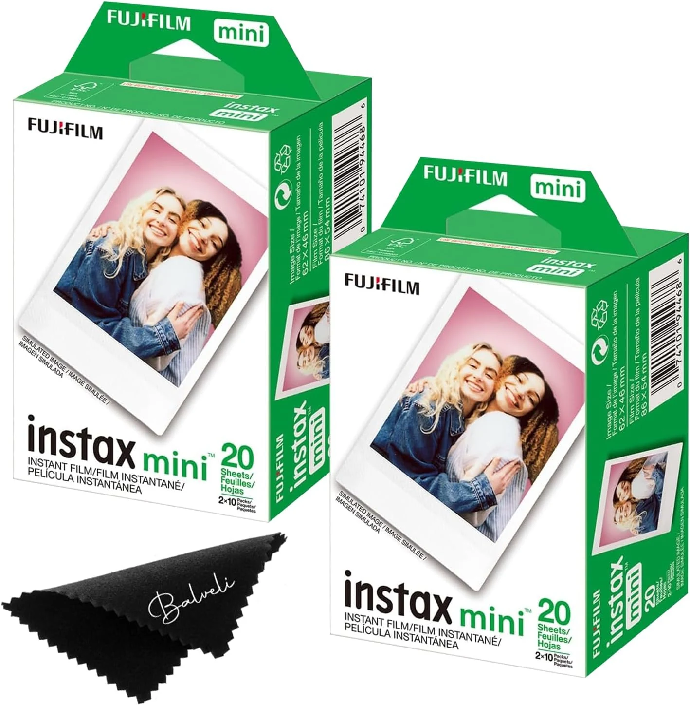 Fujifilm Instax Mini Film Two Instant Film Twin Packs (40 Exposures)