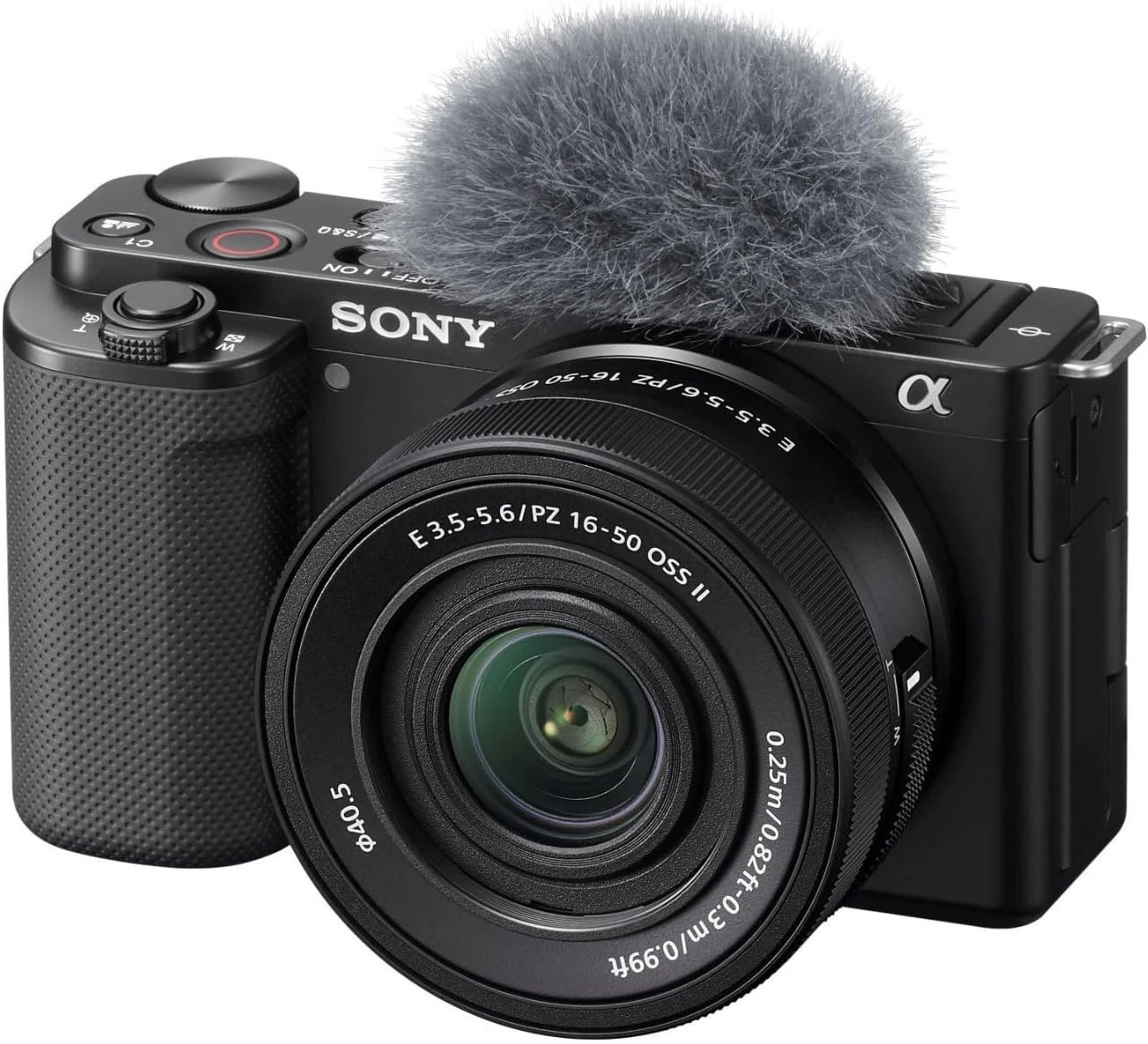 Sony Alpha ZV-E10 - APS-C Interchangeable Lens Mirrorless Vlog Camera Kit - Black, ZVE10KB
