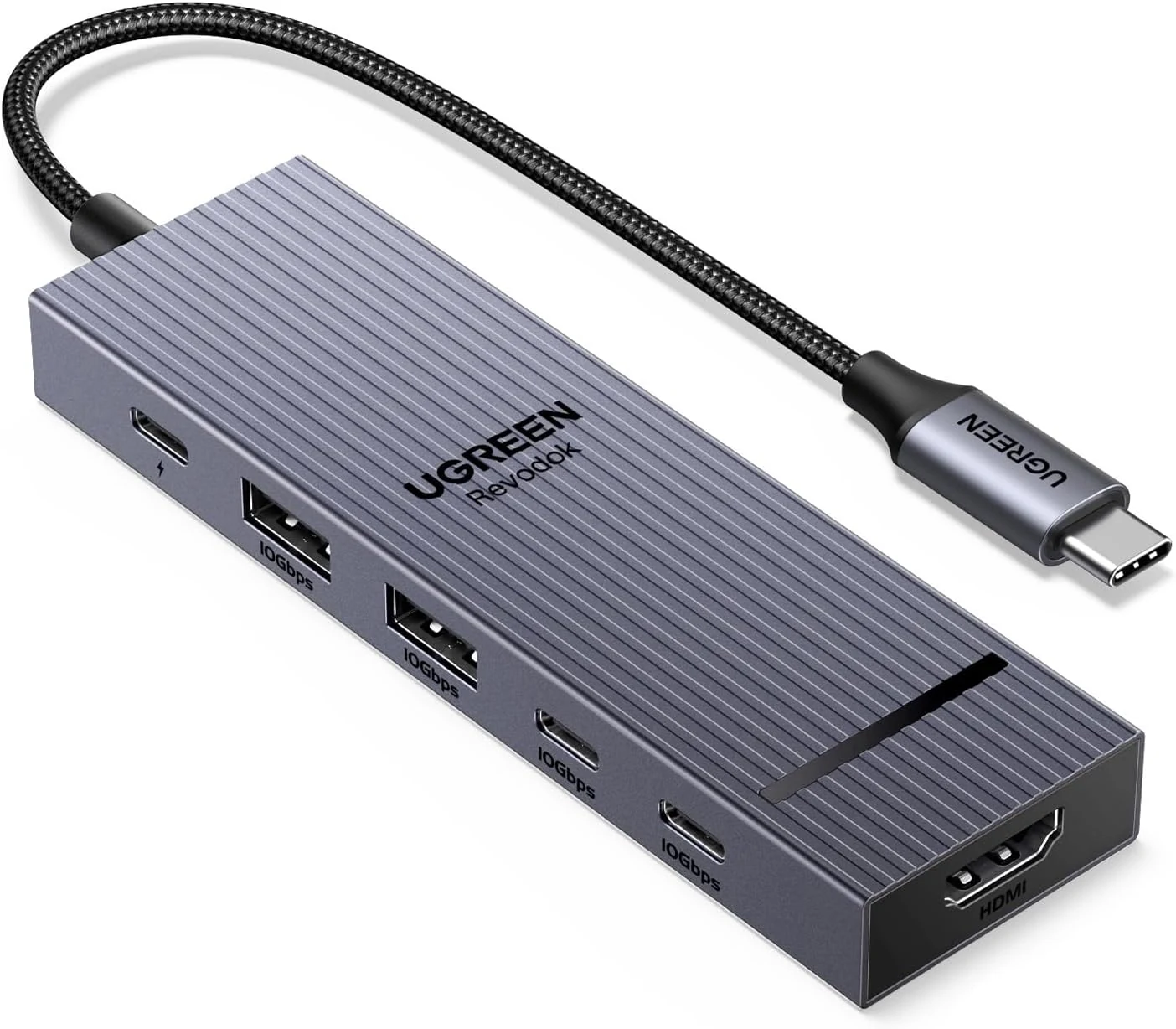 UGREEN Revodok Pro USB-C Hub 6 in 1 10Gbps 4K 60Hz HDMI, 100W Power Delivery