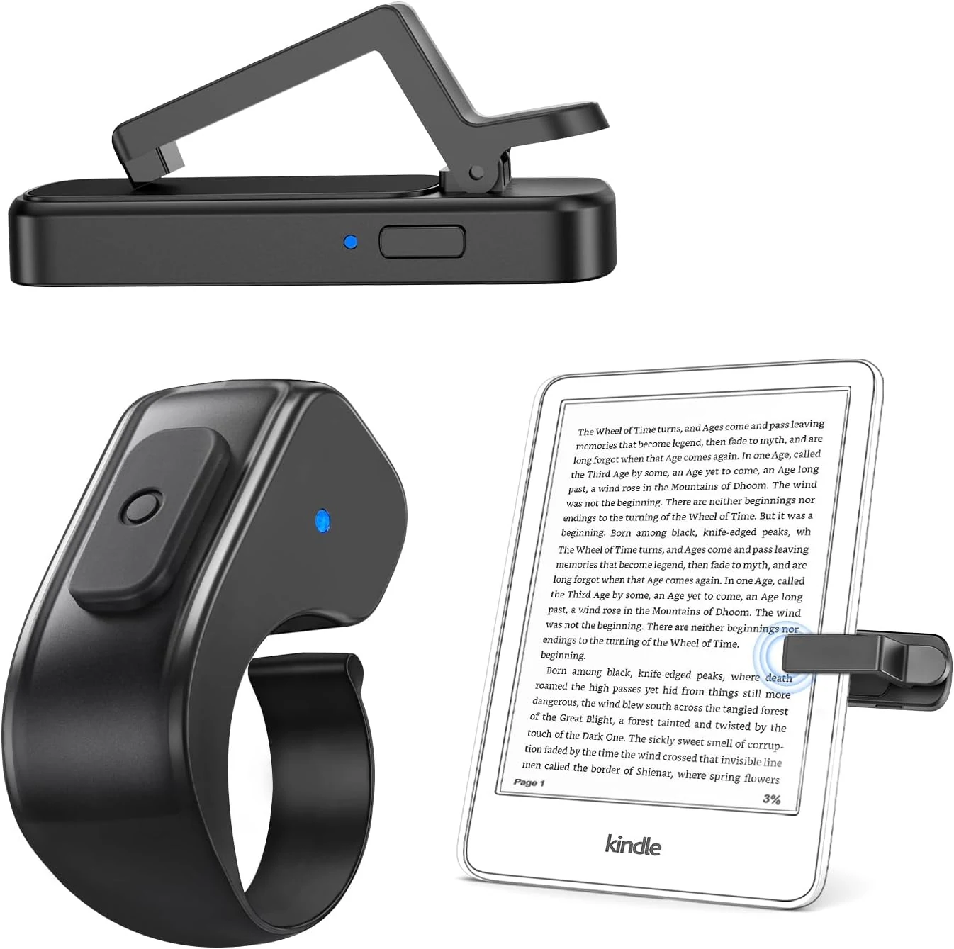 DATAFY [Case-Friendly] Remote Control Page Turner Ring for Kindle Paperwhite