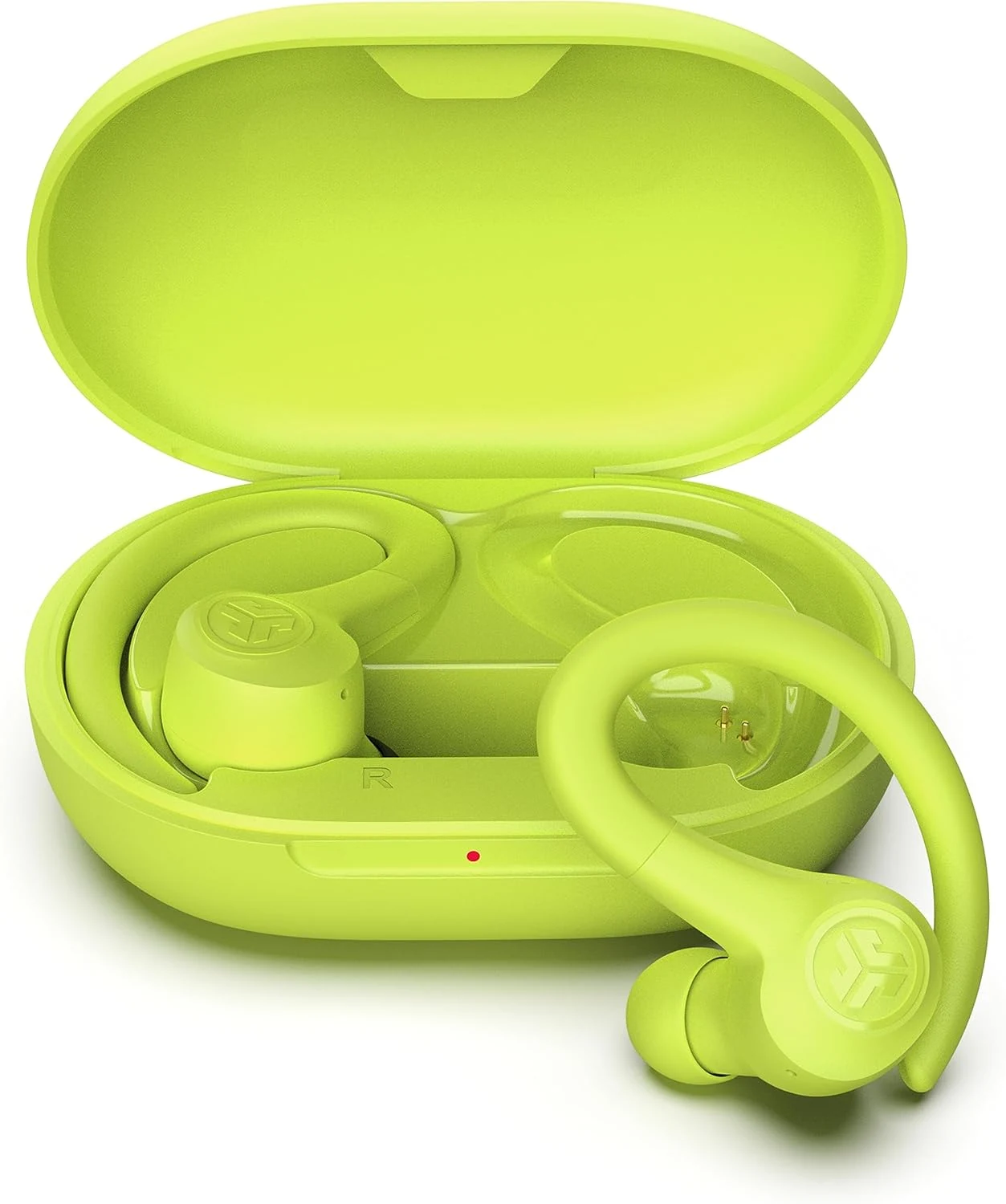 JLab Go Air Sport True Wireless Earbuds with earhook, IP55, 3 EQ Settings, Yellow