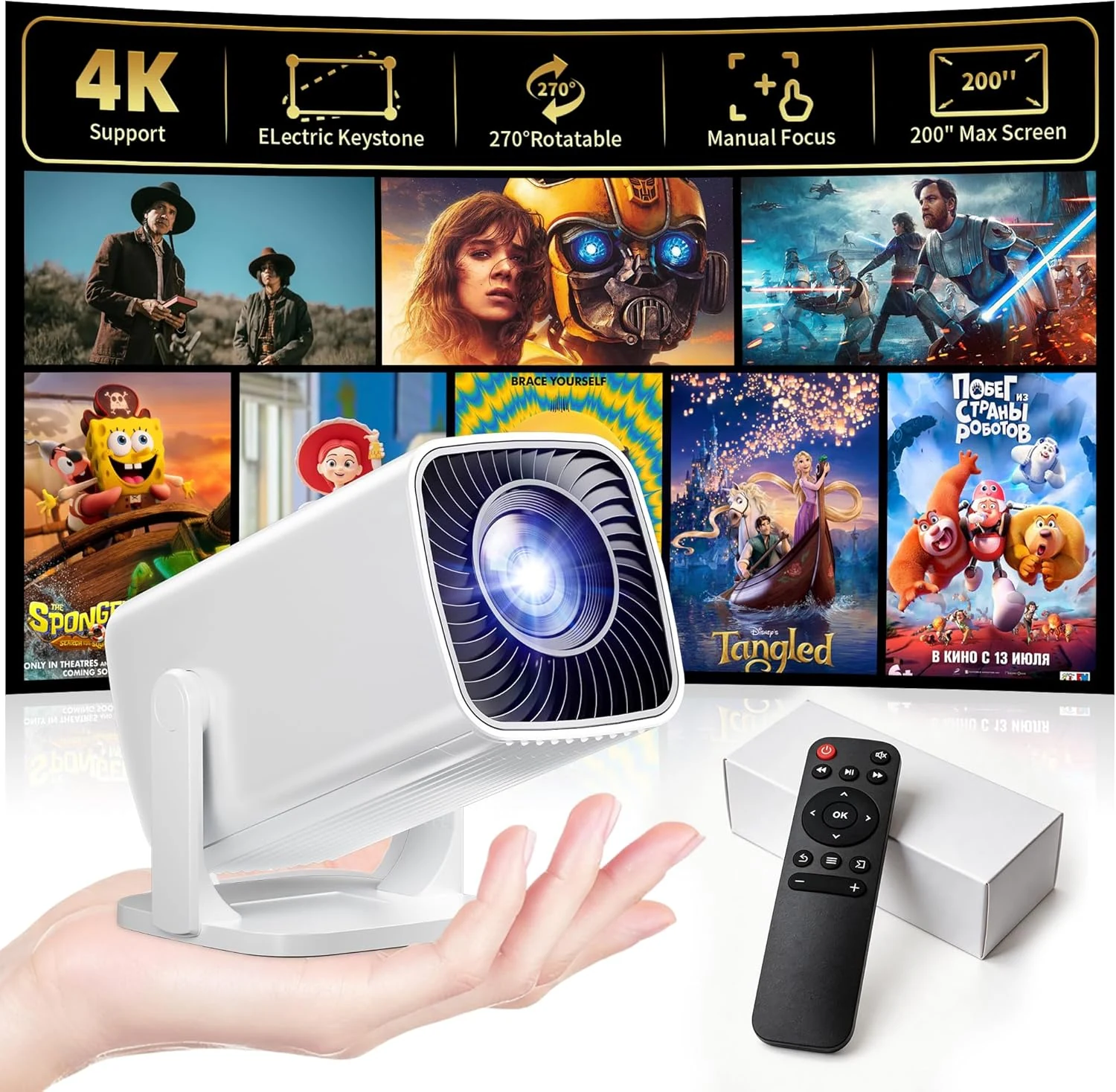 Sainyer Q100 mini projector (portable 1080p)