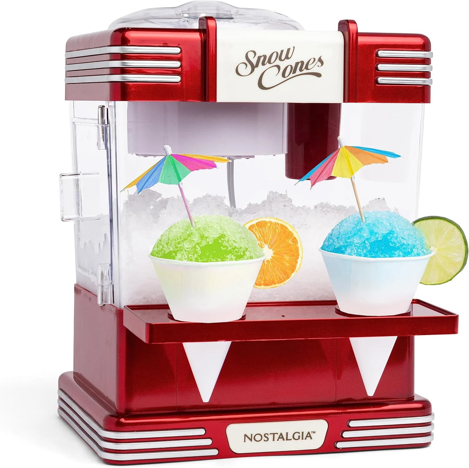 Nostalgia Snow Cone Shaved Ice Machine - Retro Table-Top Slushie Machine