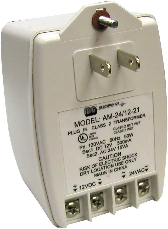 MG Electronics MGT2412DV Security Transformer Dual Volt 12VDC/24VAC