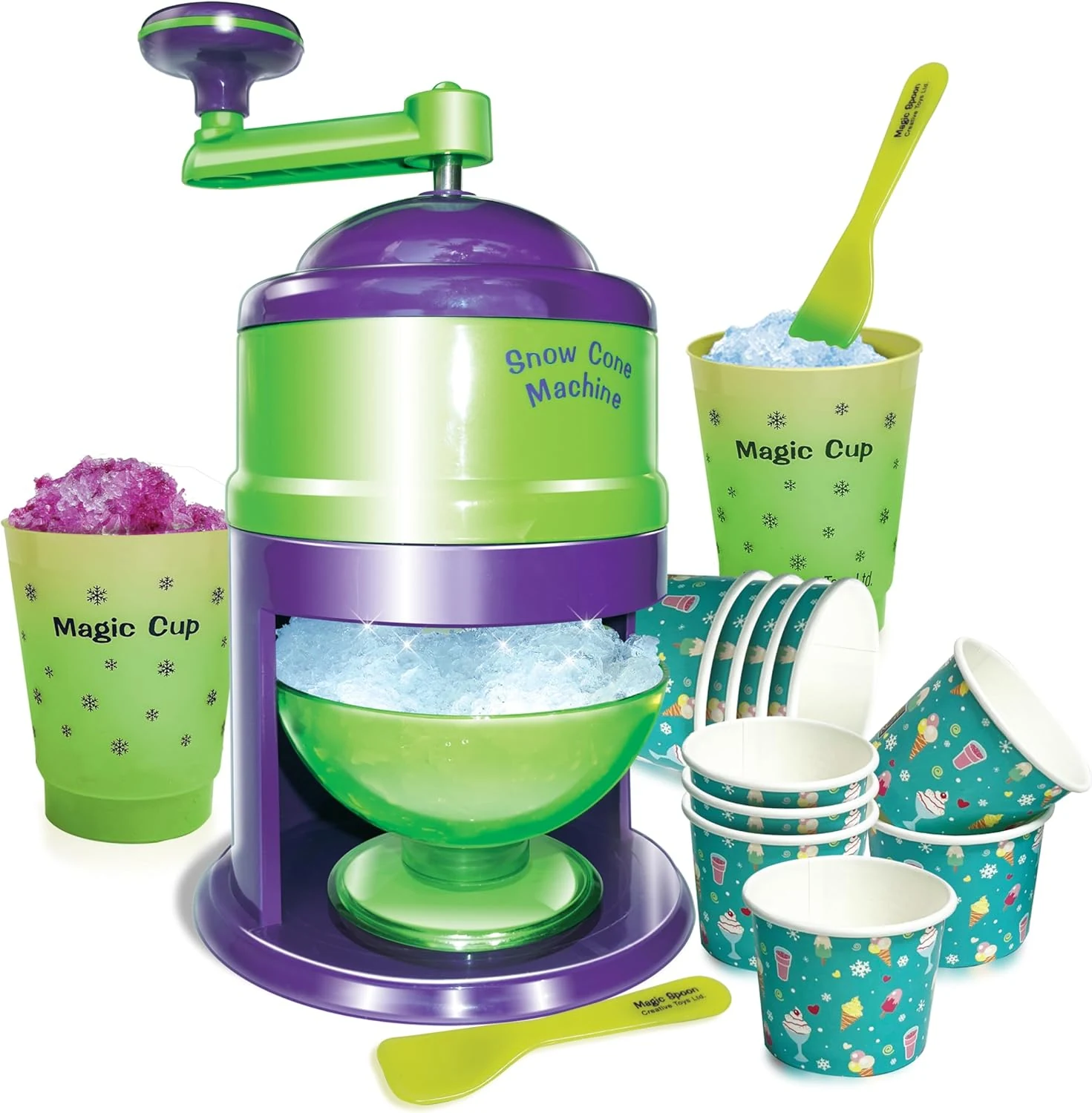 Small World Toys Snow Cone Machine for Kids, Super Slush Shaved Ice Machine