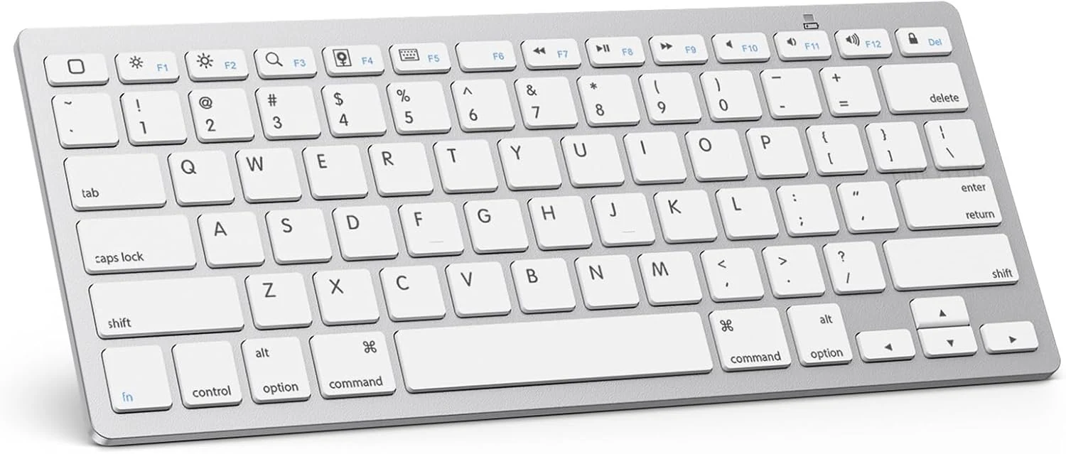OMOTON Ultra-Slim Bluetooth Keyboard for iPad 11th/10th/9th/8th/7th, iPad Pro/Air/Mini and iPhone Series