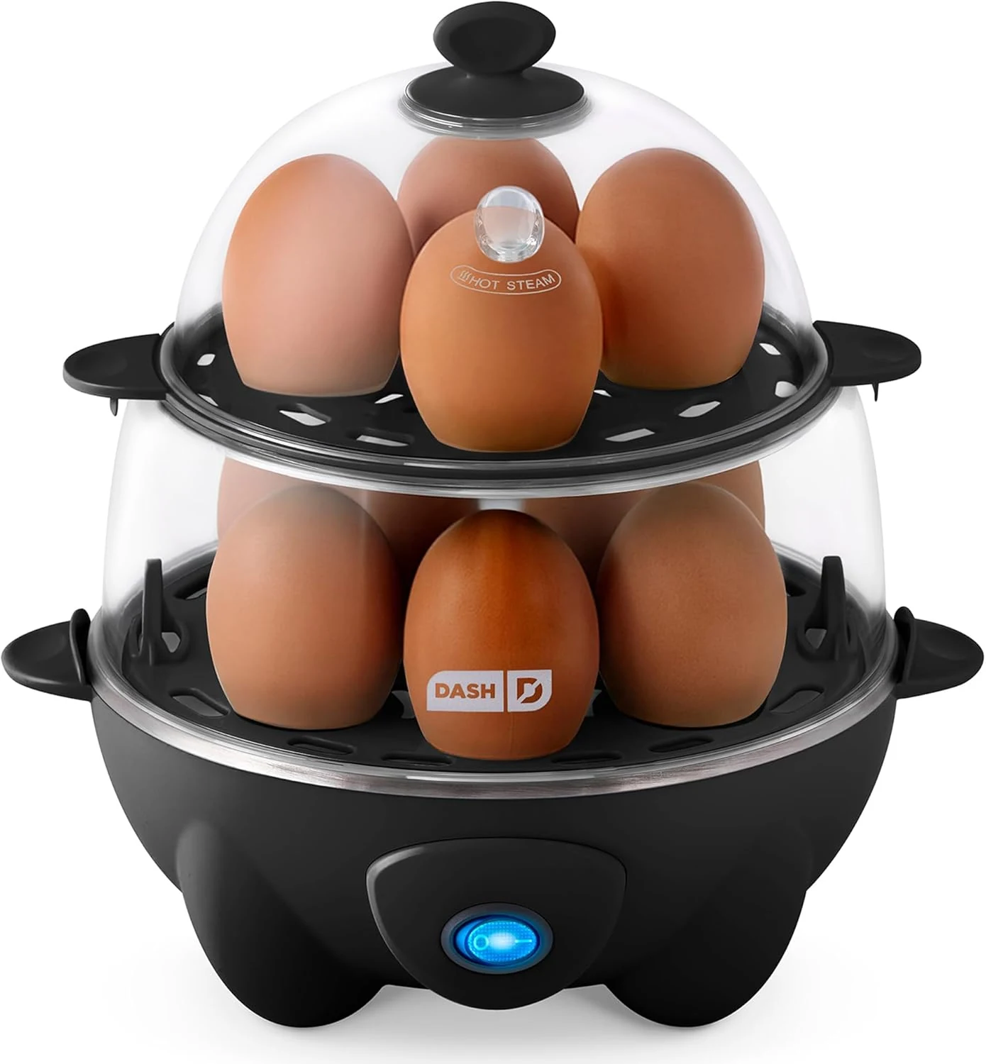 Dash Deluxe Egg Cooker - Boiler, Poacher & Steamer (Holds 12 Eggs)