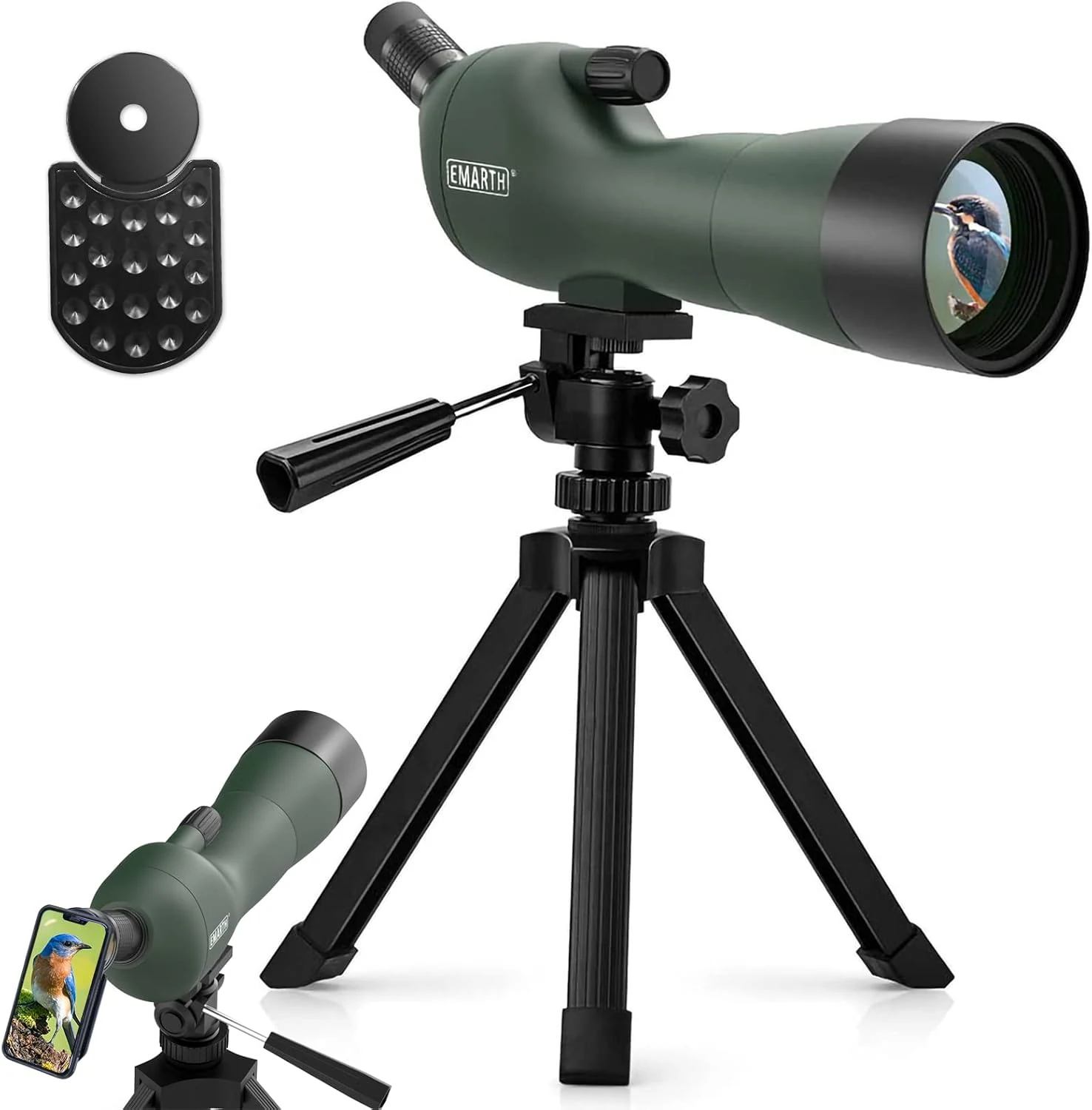 Emarth 20-60x60 Angled Spotting Scope for Target Shooting, Spotting Scope w/Tripod
