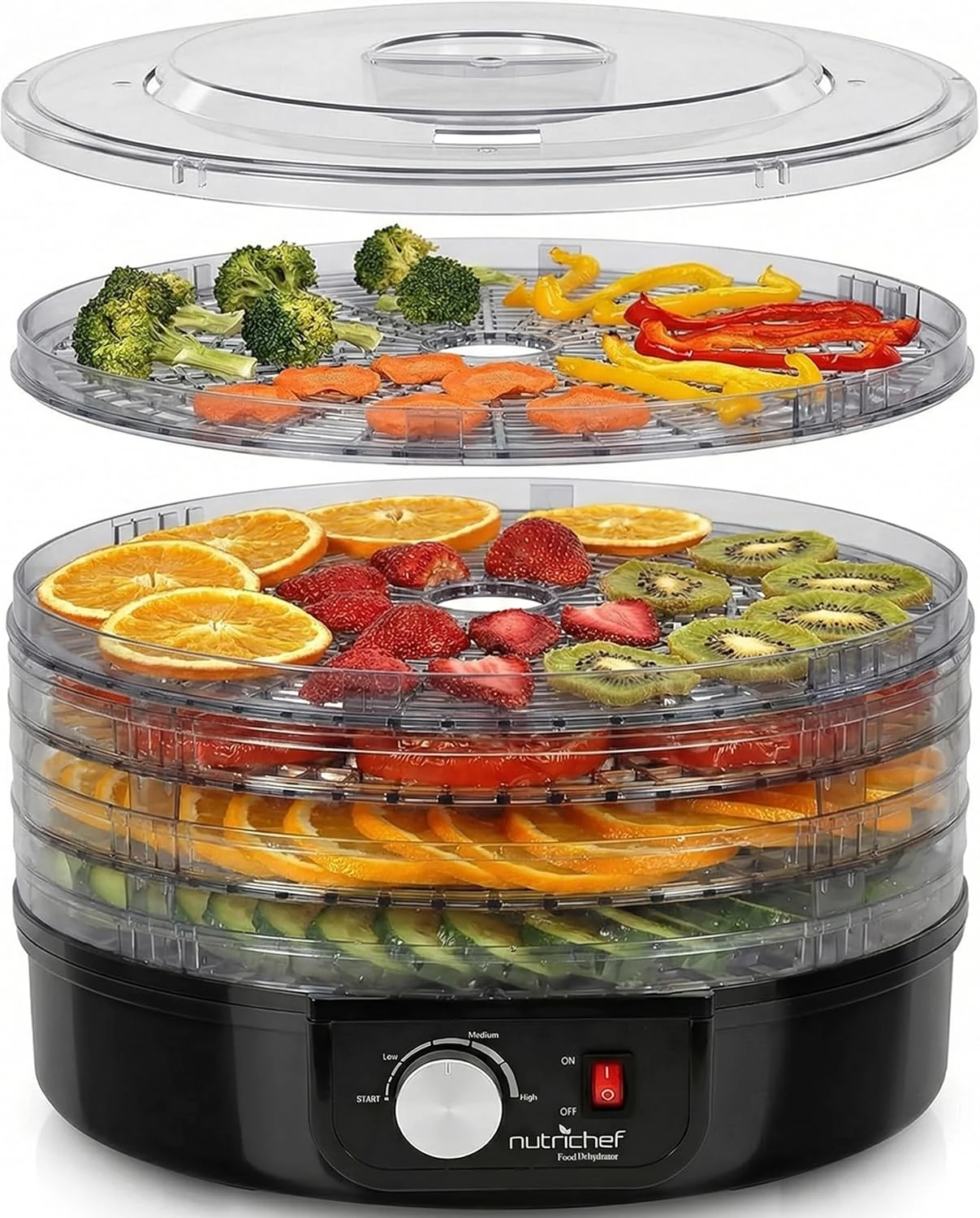 NutriChef Electric Countertop Food Dehydrator