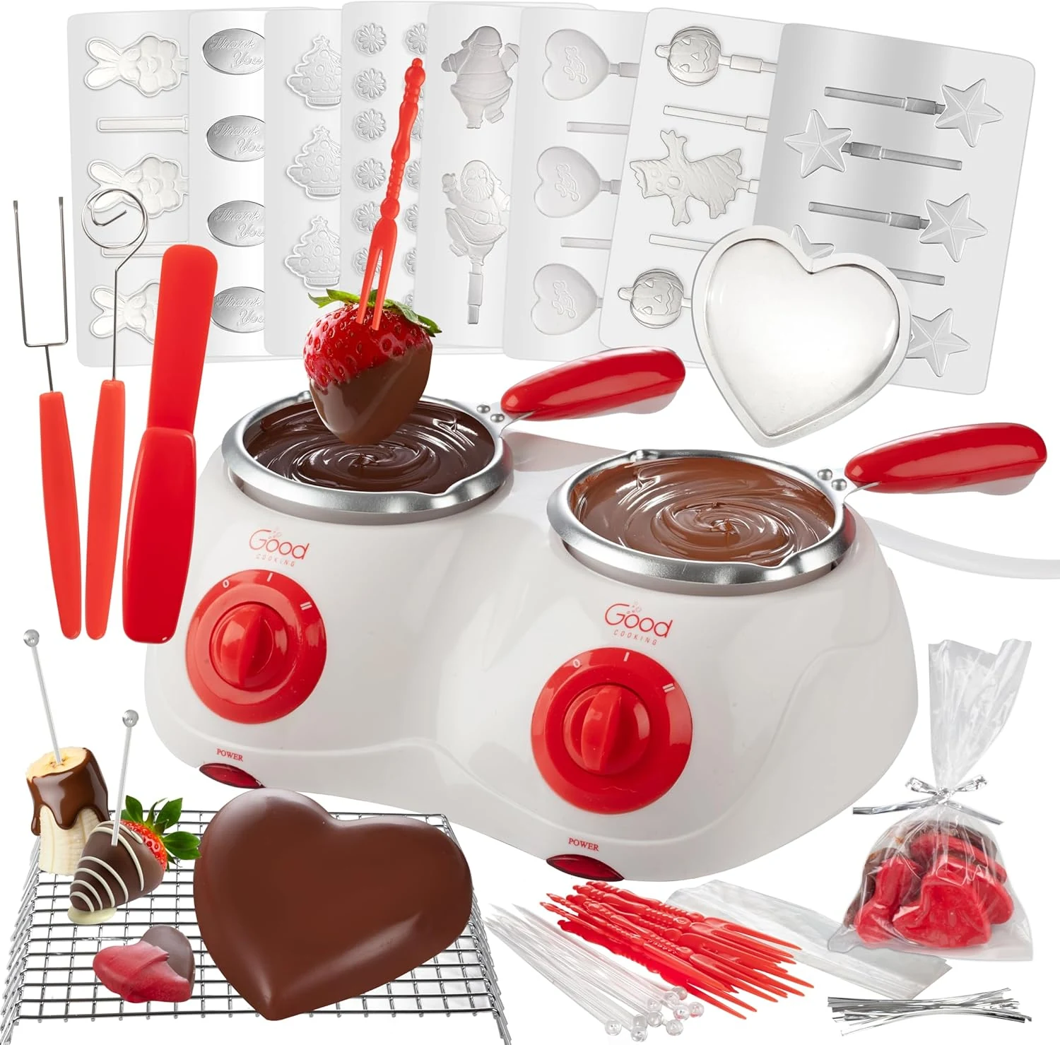 Dual Electric Chocolate Melting Pot Set