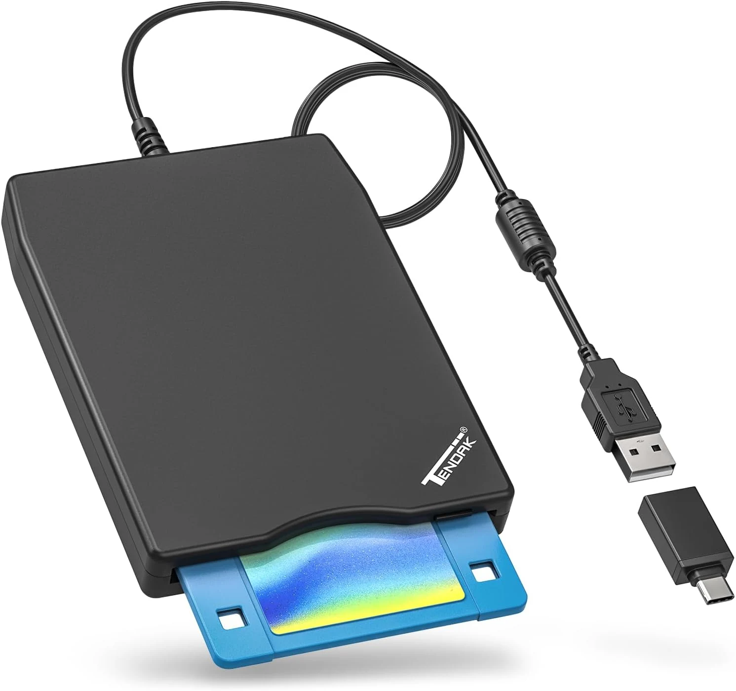 Tendak USB Floppy Disk Drive, Floppy Disk Reader 3.5 inch