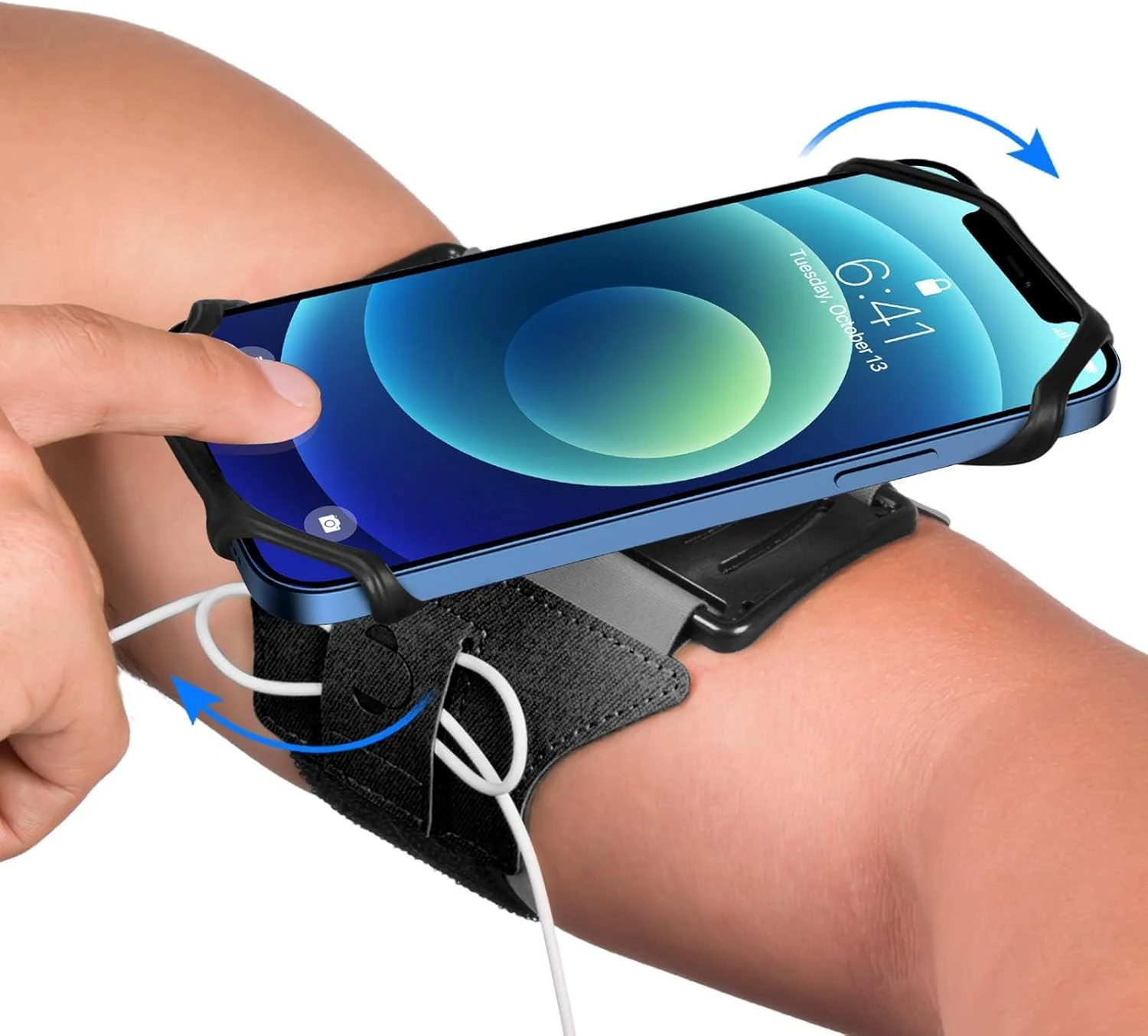 VUP Running Armband 360°Rotatable for iPhone 17/16/15/14/13/Pro Max/Pro/Mini/12/11/SE/Xs/XR/X/8/7/Plus, Fits All 4-6.7 Inch Smartphones