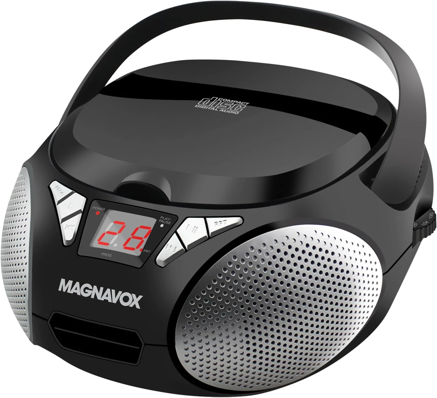 Magnavox Portable Top Loading CD Boombox with AM/FM Stereo Radio