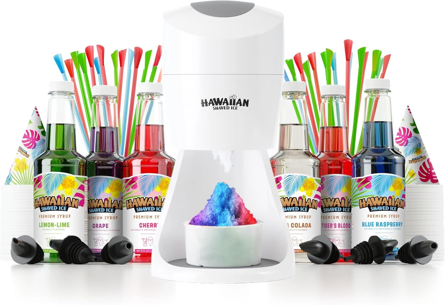 Hawaiian Shaved Ice S900A Made in USA Professional Fluffy Ice & Snow Cone Machine for Home Use