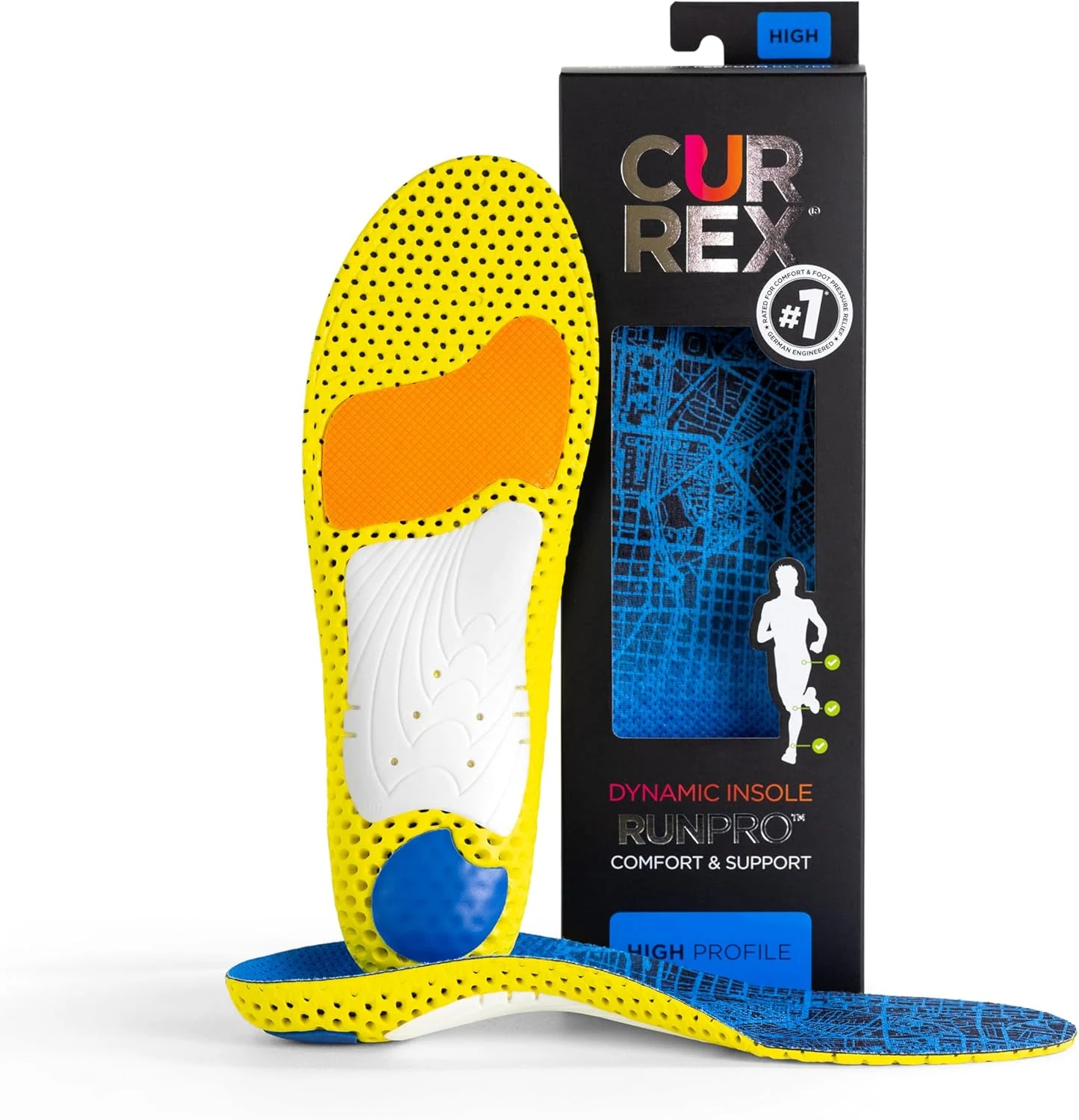 Currex Runpro Insoles for Running Shoes – Arch Support Inserts