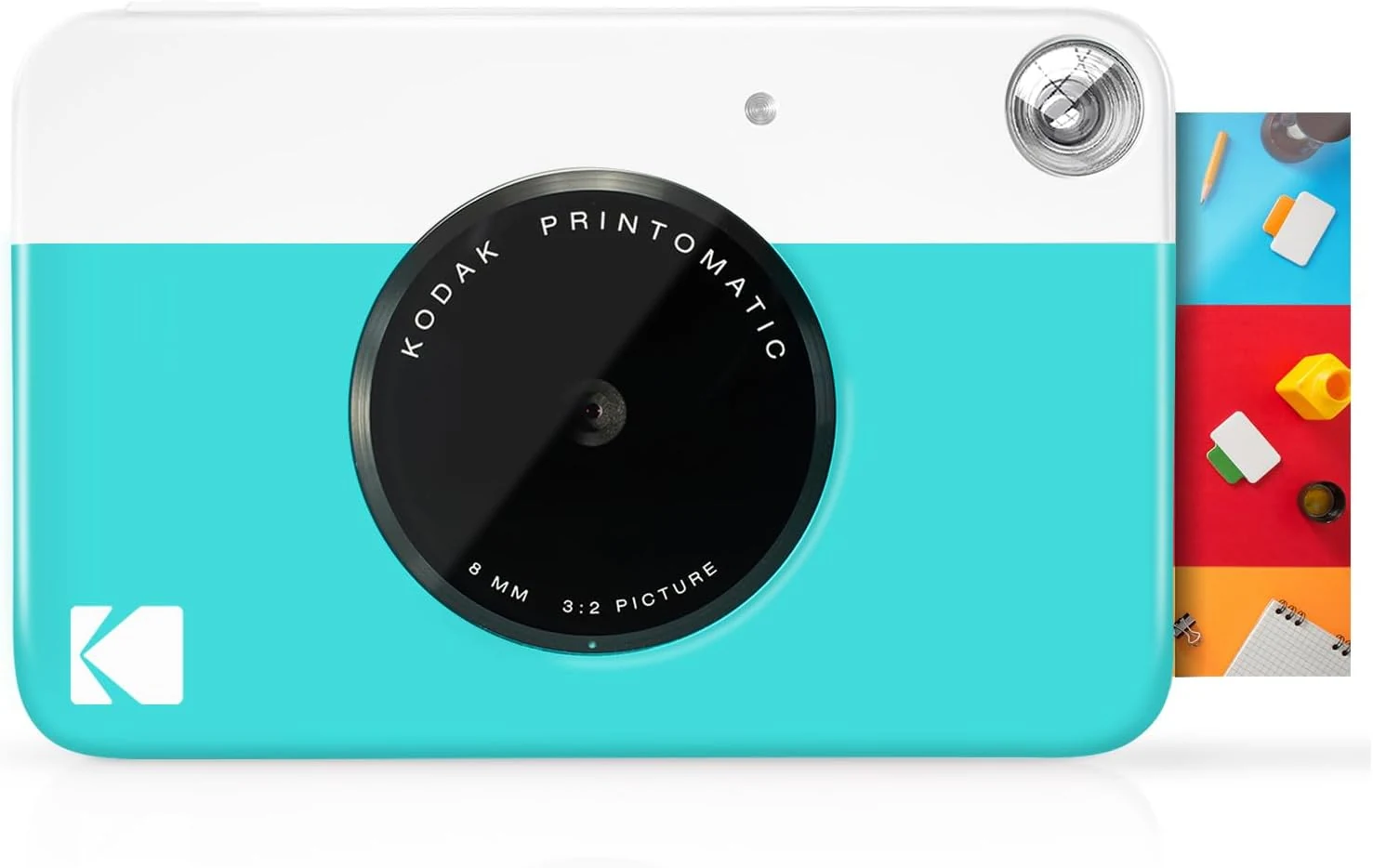 KODAK Printomatic Full-Color Instant Print Digital Camera, Zink 2x3" (5.1x7.5 cm) Sticky-Back Photo Paper, 5MP, Portable, Creative Fun Gift for Birthday, Christmas, Holiday, Blue