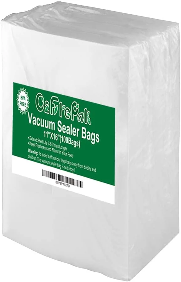 O2frepak 100 Gallon Size 11" x 16" Vacuum Sealer Bags