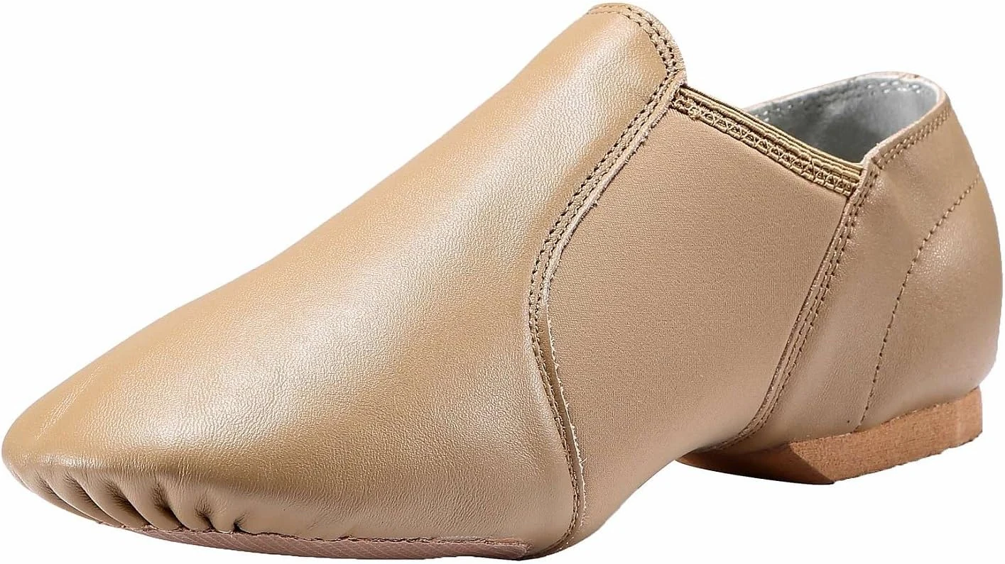 Dynadans Women’s Leather Upper Slip-on Jazz Shoe