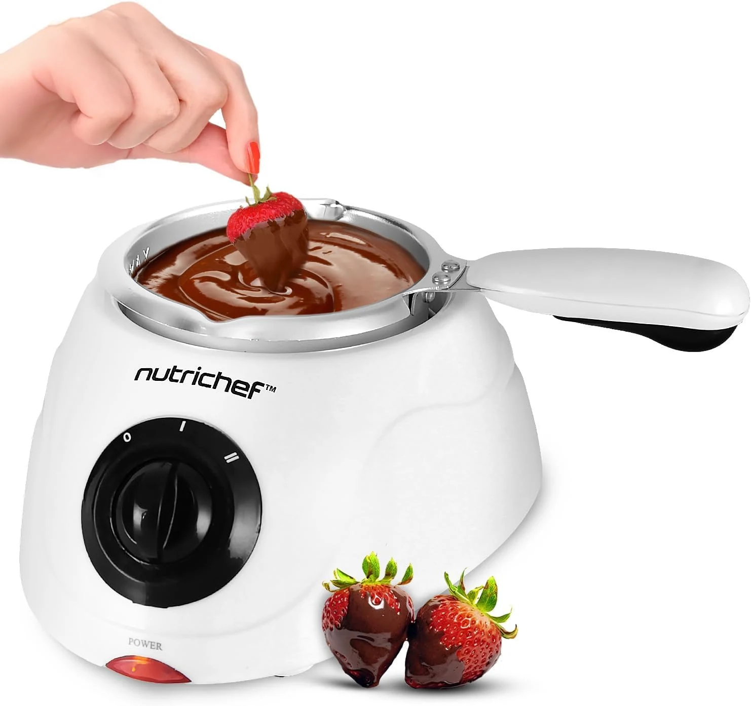 NutriChef Electric Fondue Pot | 25W Chocolate Melting Warmer