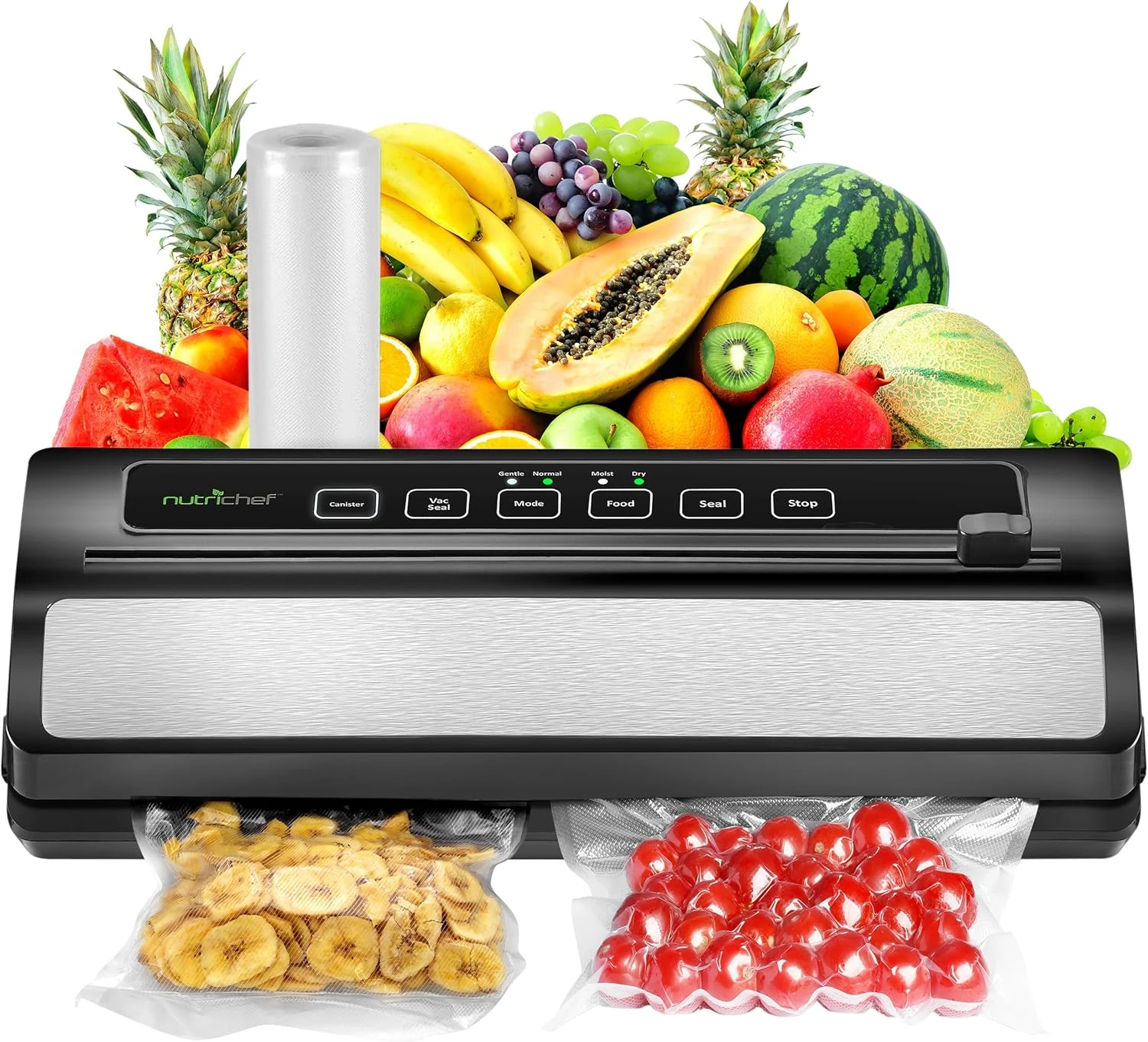 NutriChef Vacuum Sealer | Automatic Vacuum Air Sealing System For Food Preservation