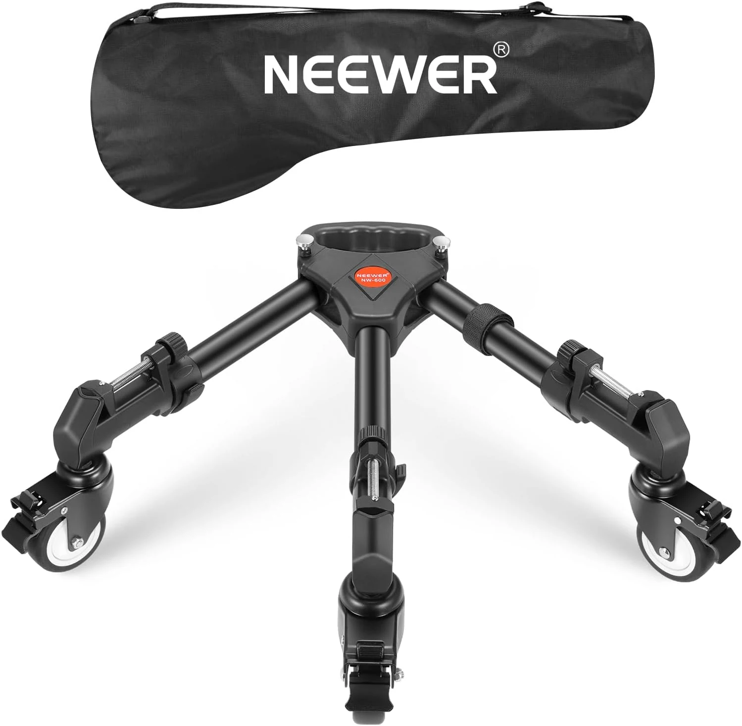 NEEWER Photography Tripod Dolly, Heavy Duty 50lbs Capacity Tripod Wheels