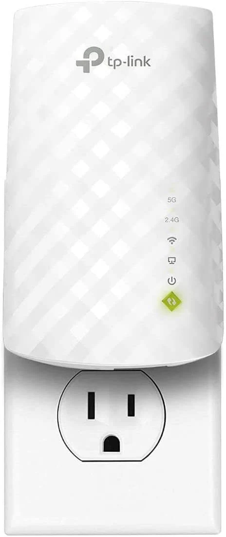 TP-Link WiFi Extender with Ethernet Port, Dual Band 5GHz/2.4GHz, Up to 44% More Bandwidth Than Single Band (RE220)